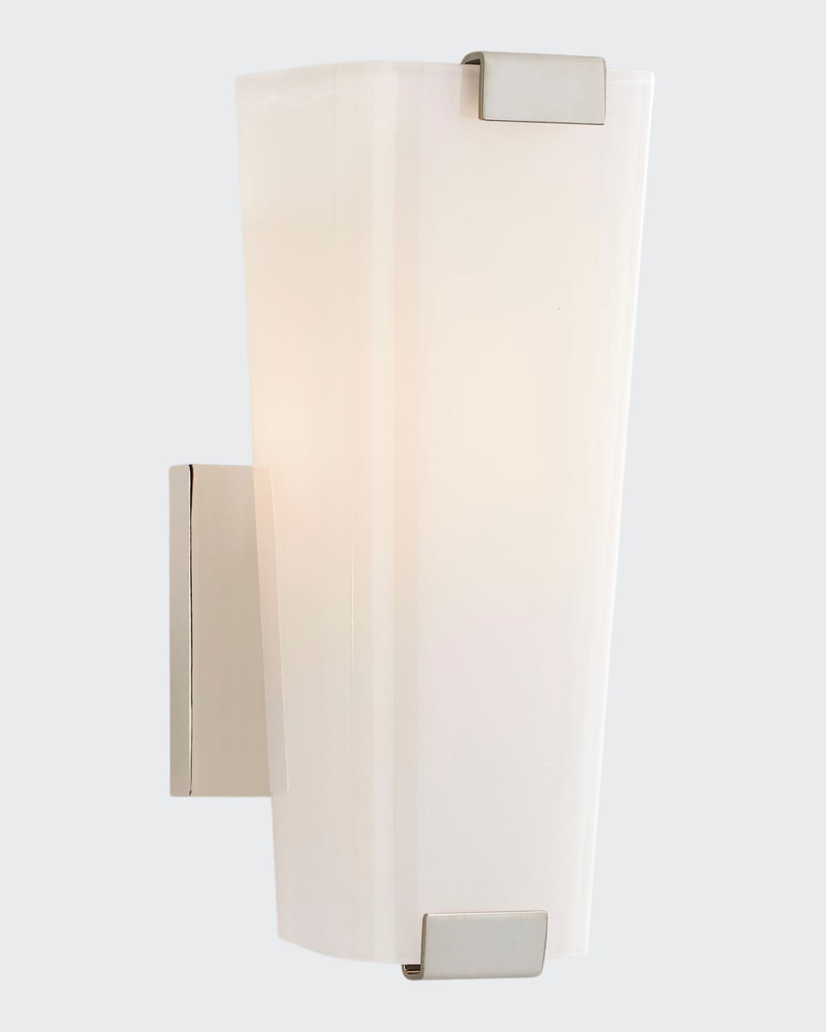 Aerin Alpine Small Single Sconce In White And Silver