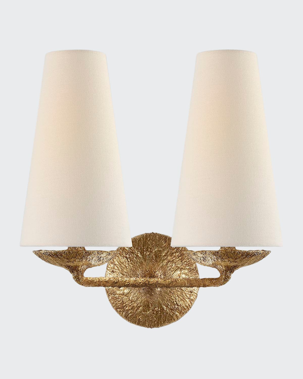 Aerin Fontaine Double Sconce In Aged Iron