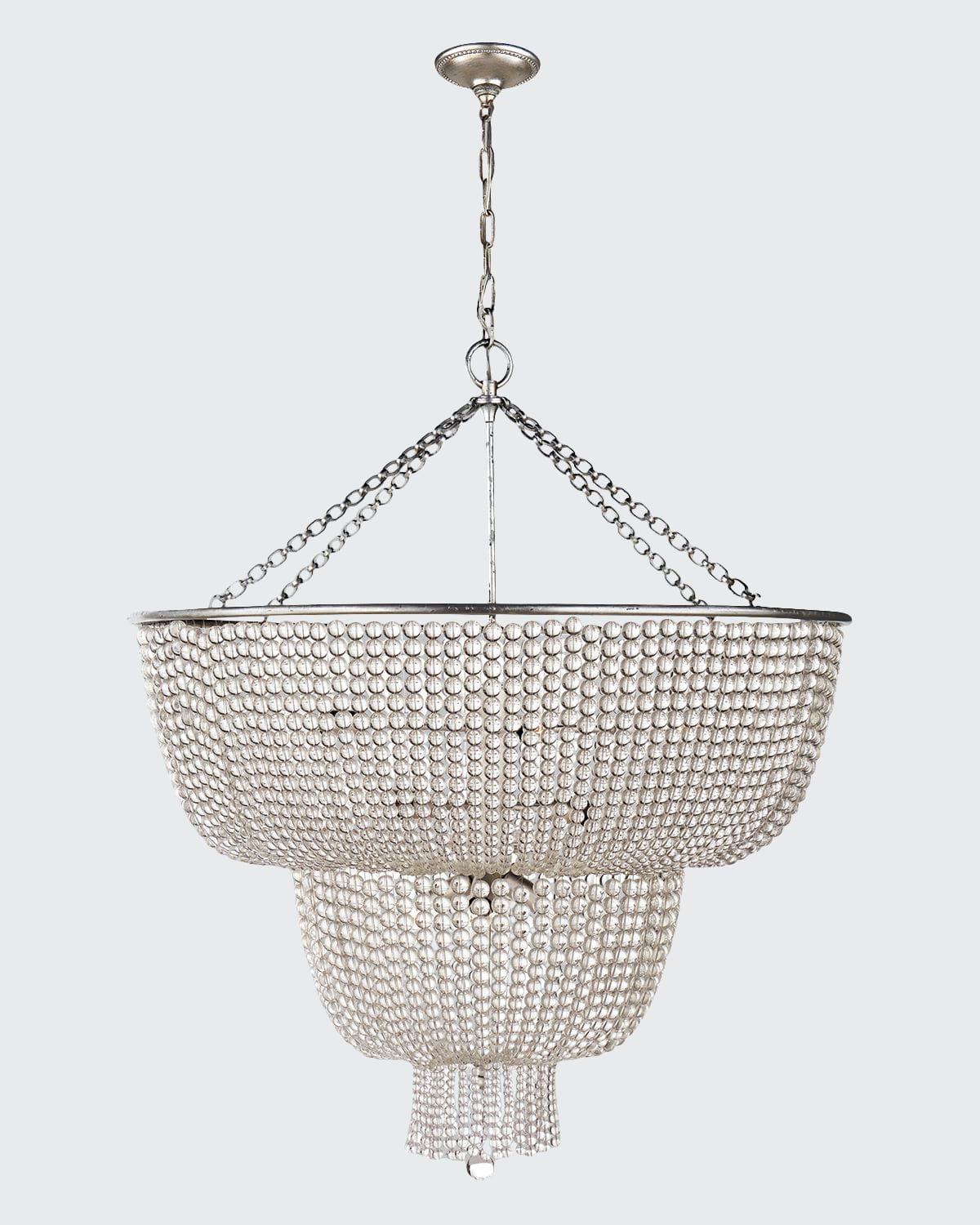 Aerin Jacqueline Two-tier Chandelier In Silver