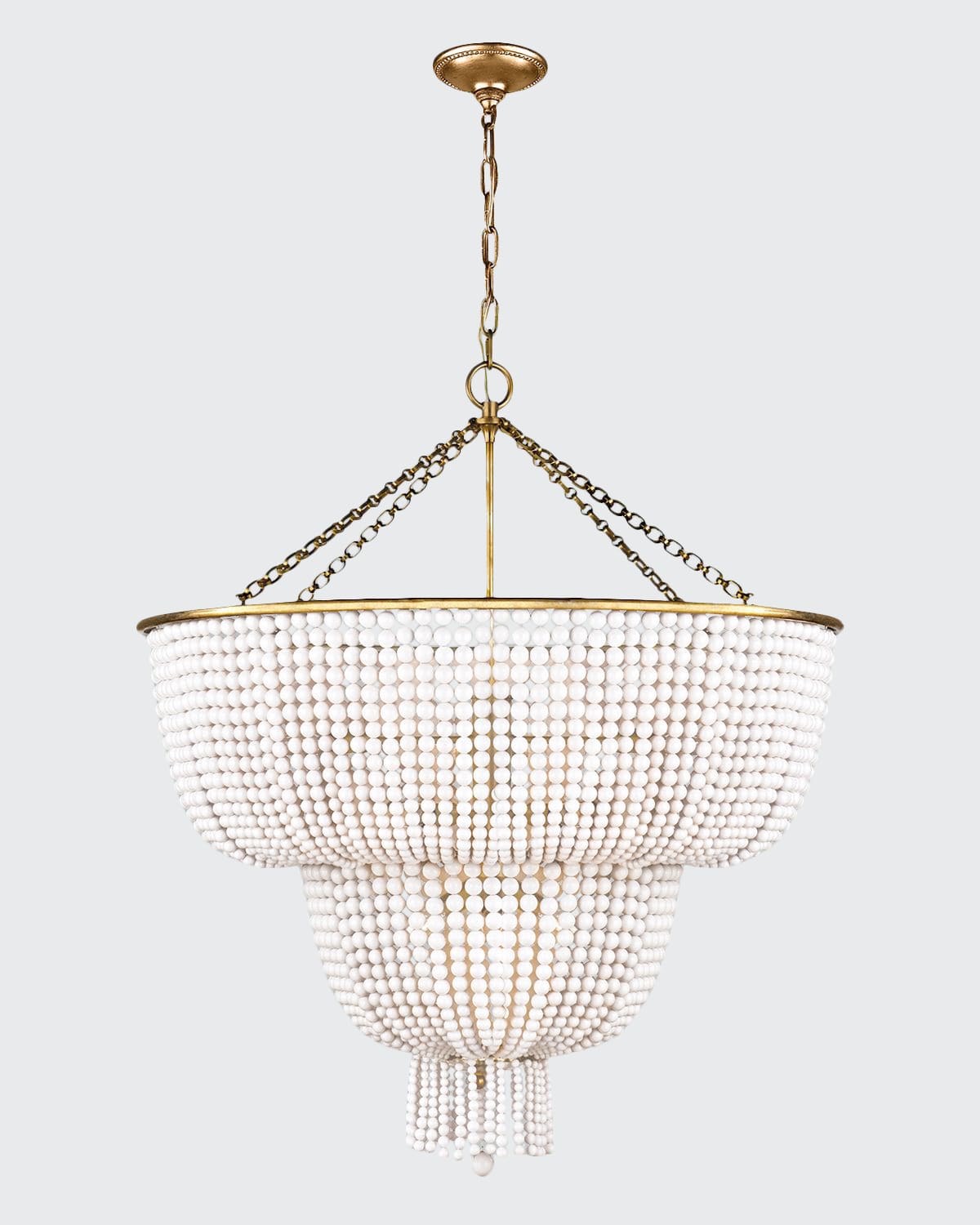Aerin Jacqueline Two-tier Chandelier In White And Gold
