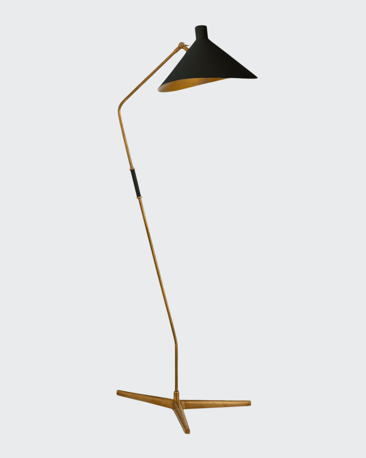 Aerin Mayotte Large Offset Floor Lamp In Black/gold