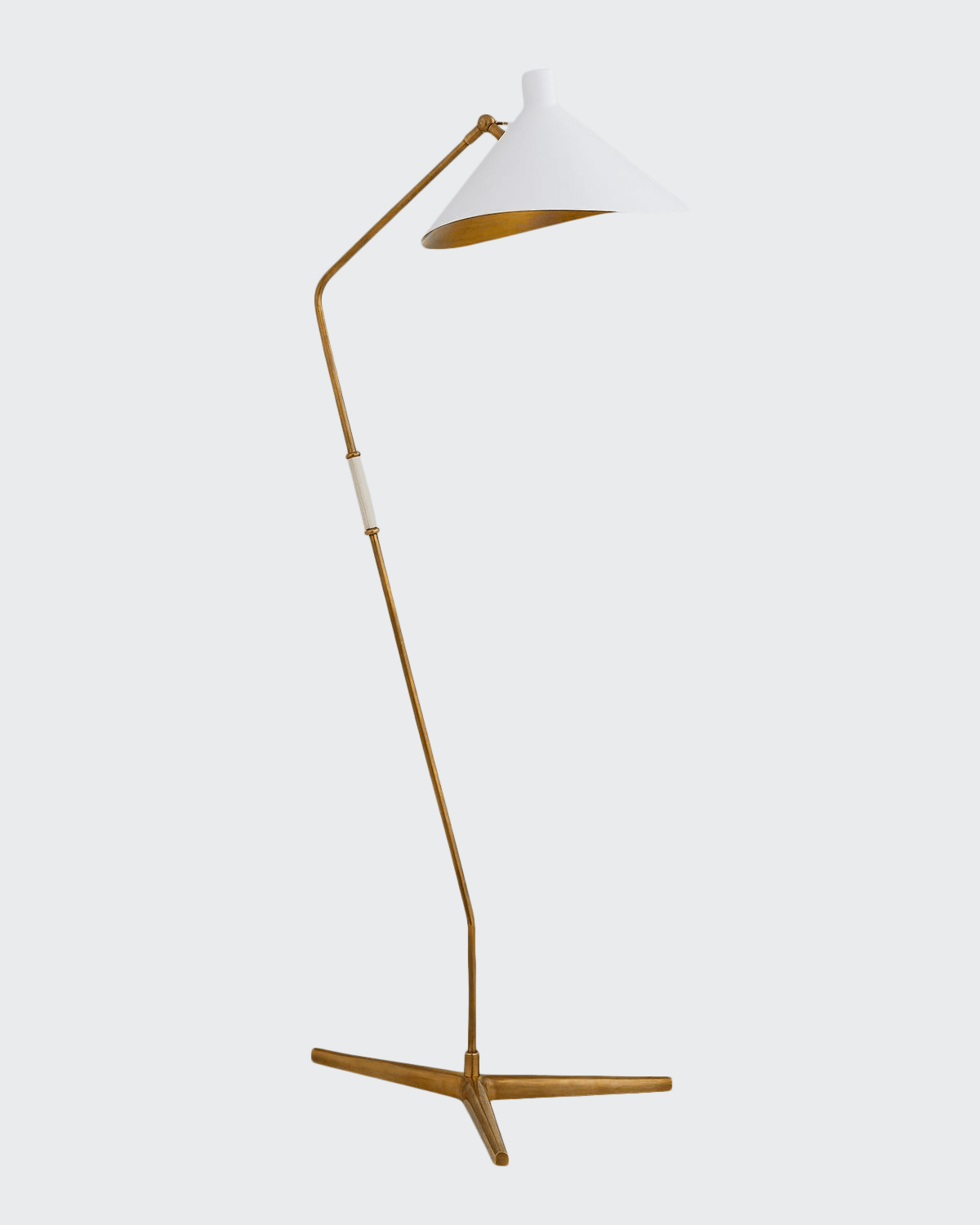 Aerin Mayotte Large Offset Floor Lamp In White/gold
