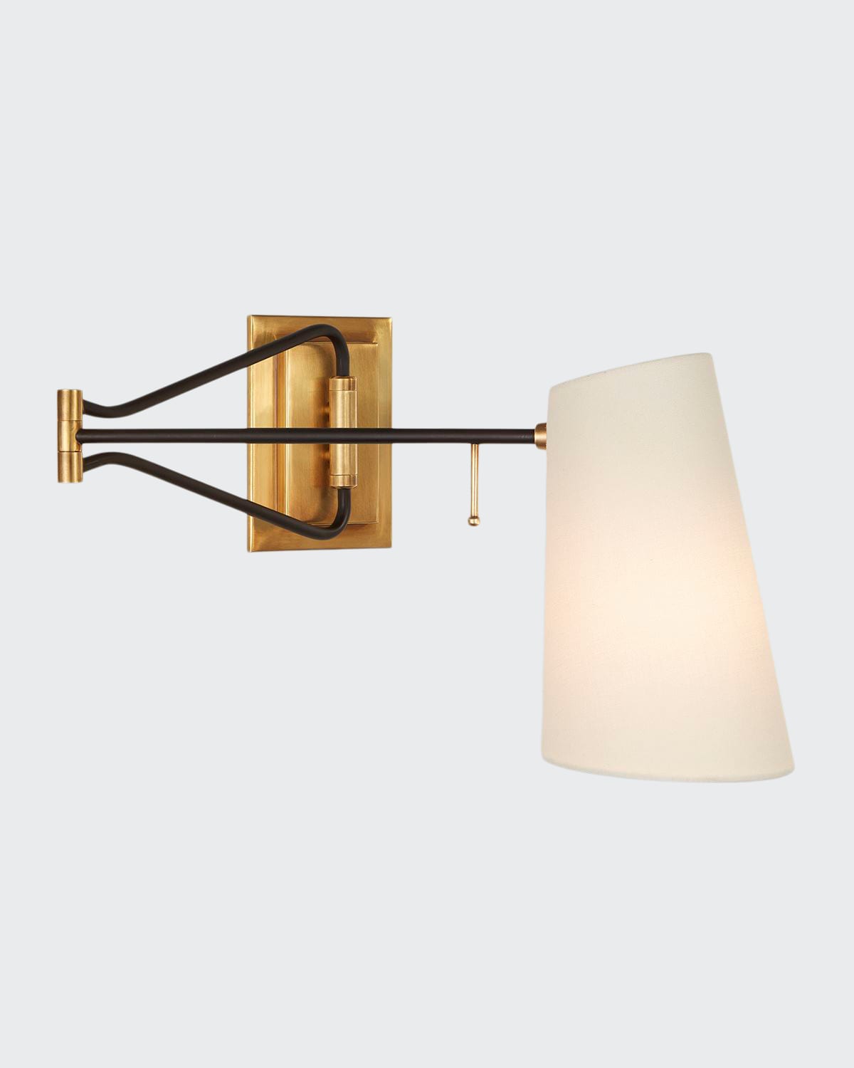 Aerin Keil Swing-arm Wall Light In Black And Gold