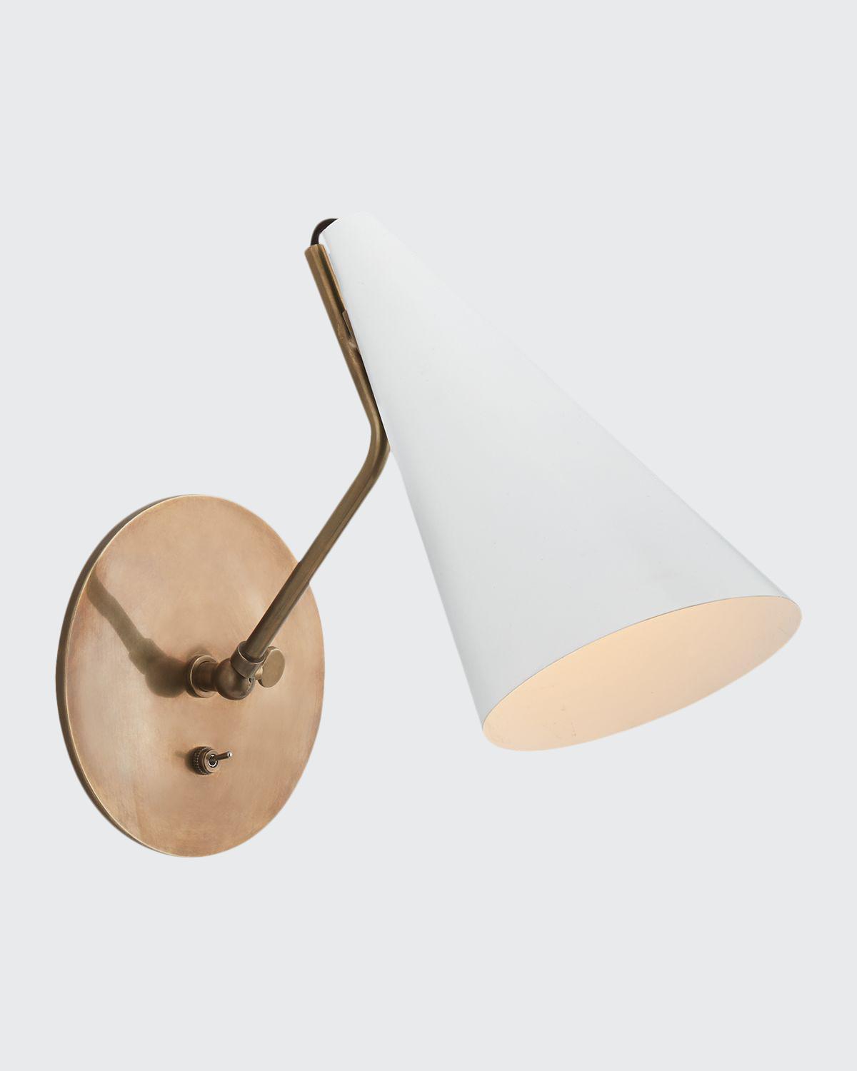 Aerin Clemente Wall Light In White And Gold