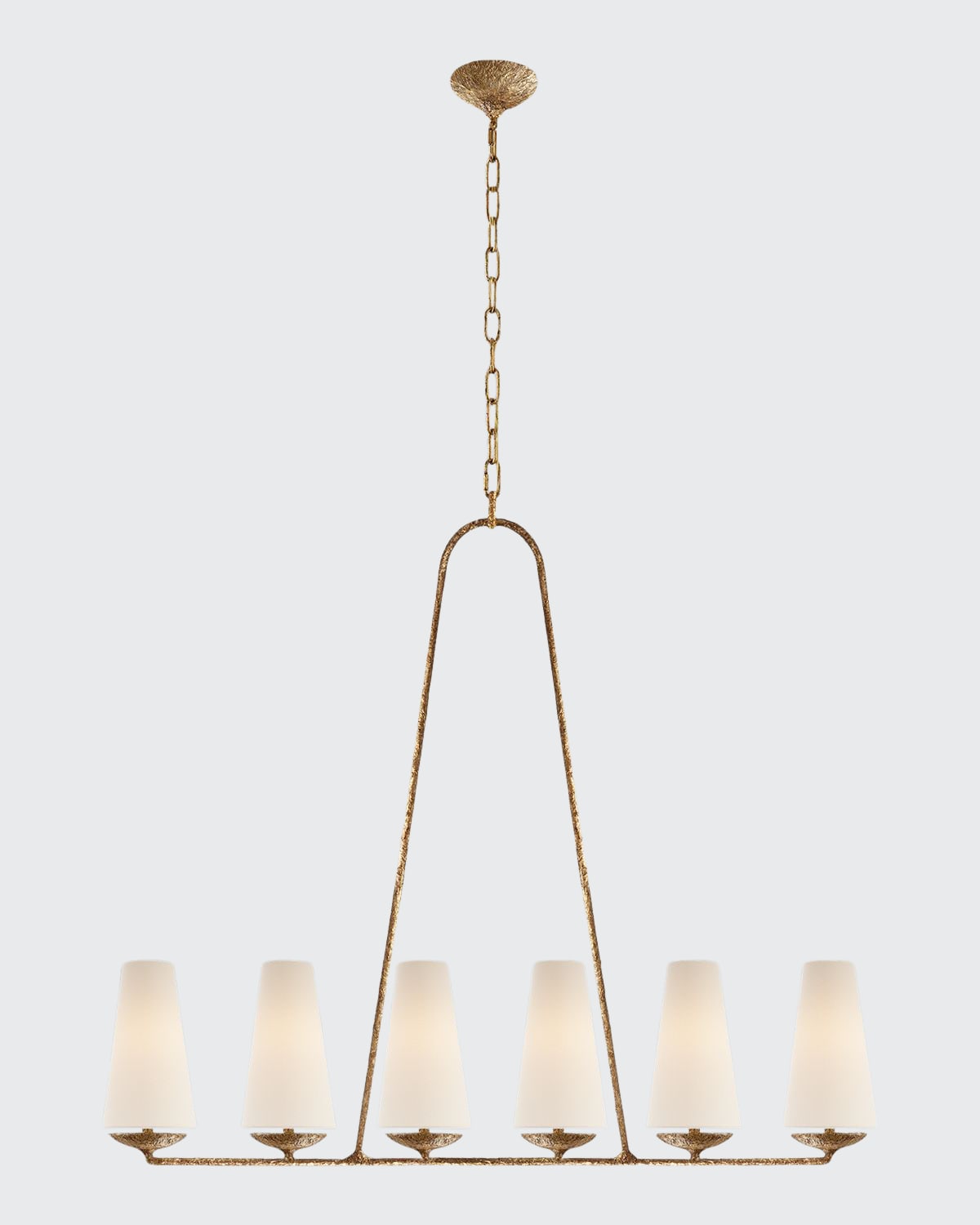 Aerin Fontaine Linear Chandelier In Aged Iron