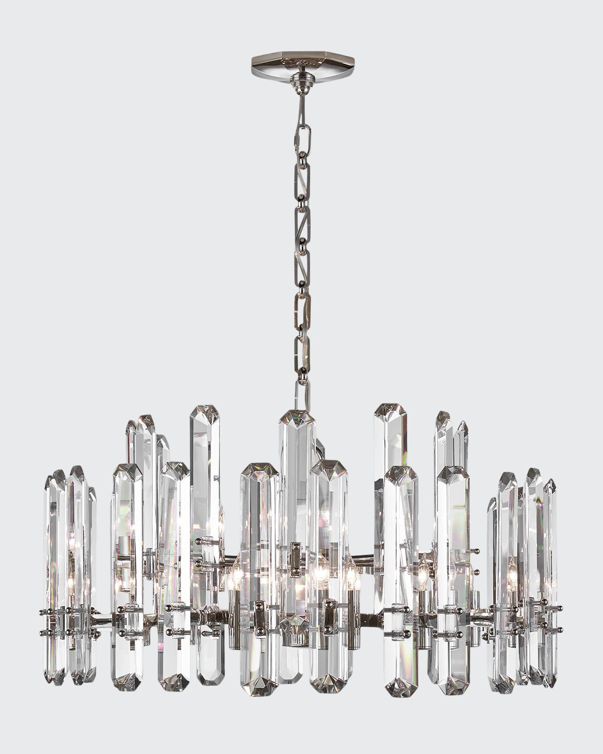 Aerin Bonnington Large Chandelier In Polished Nickel