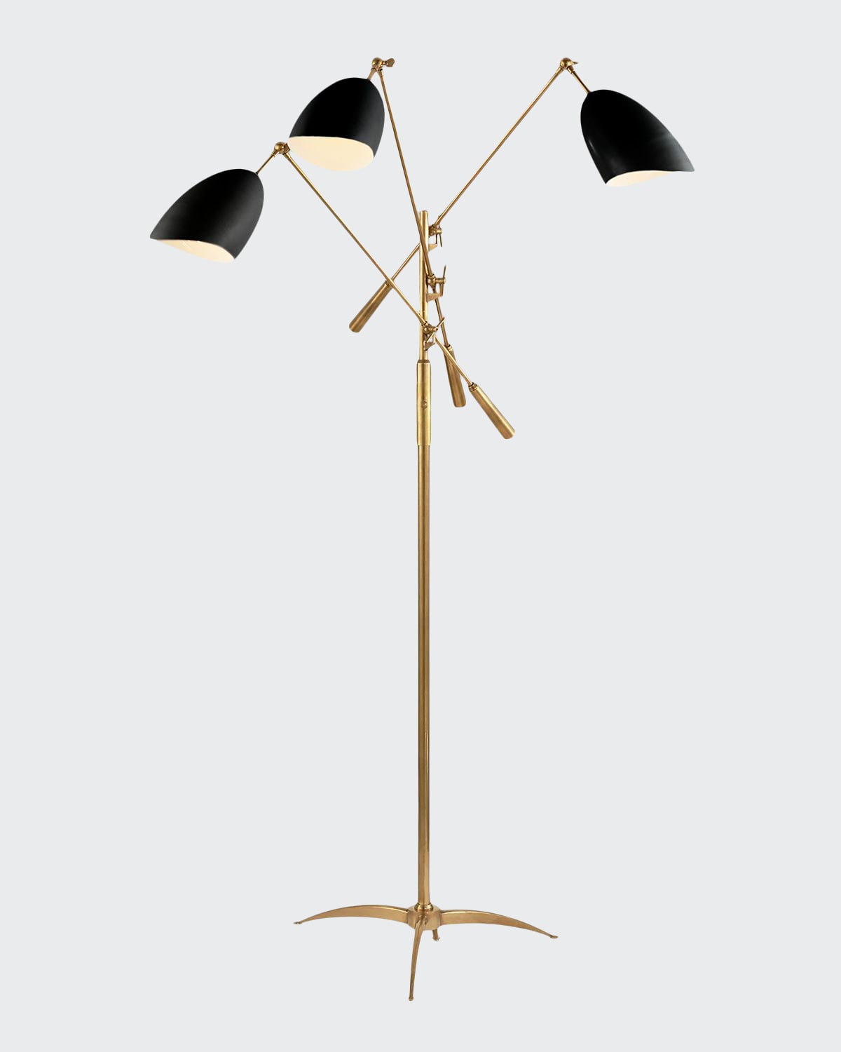 Shop Aerin Sommerard Triple Arm Floor Lamp By  In Black And Gold