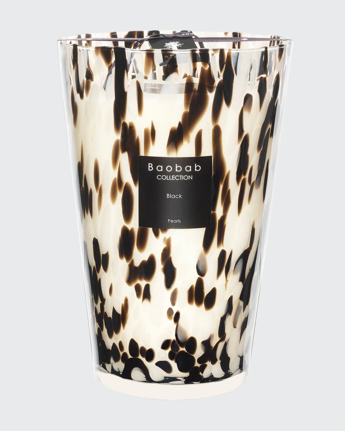 Baobab Collection Black Pearls Scented Candle, 13.8" In Black/white