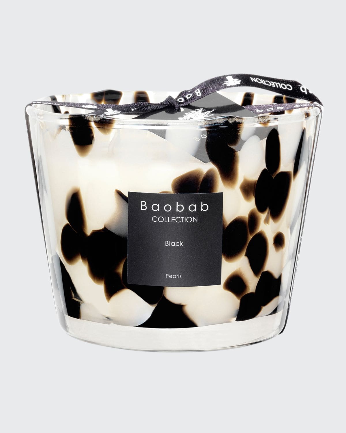 Baobab Collection Black Pearls Scented Candle, 3.9" In Black/white