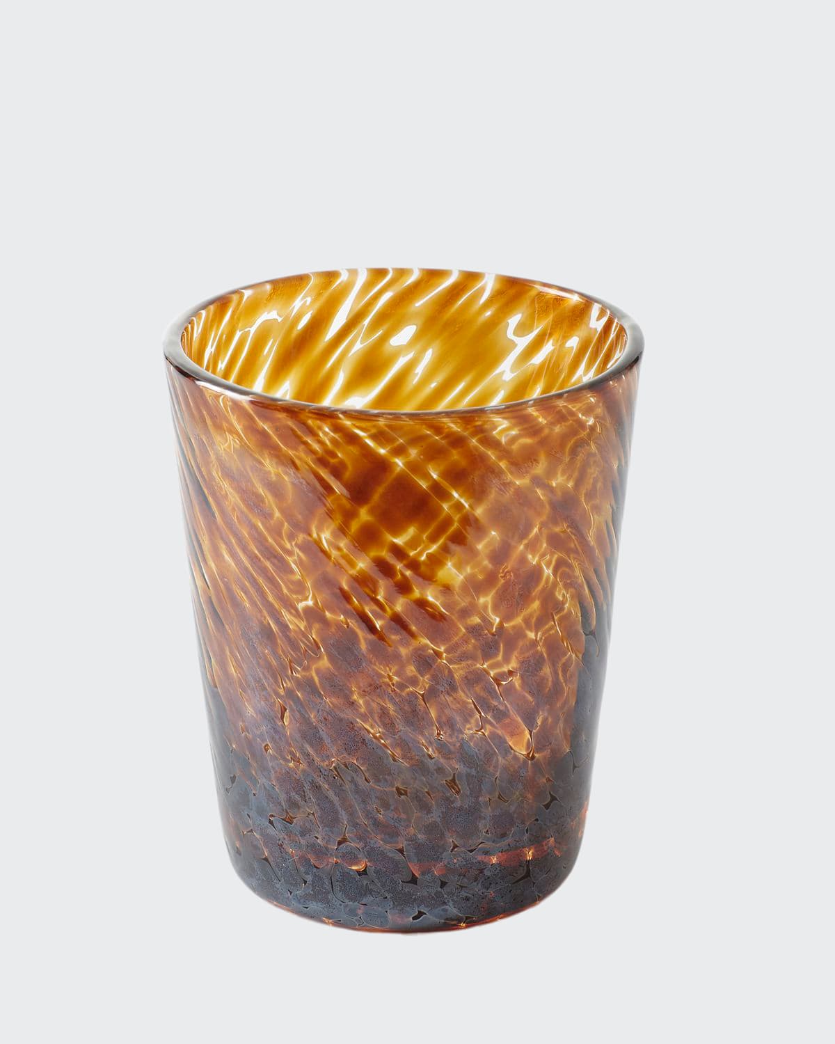 Shop William Yeoward Crystal Vanessa Tortoise Double Old-fashioned Glass In Brown Pattern