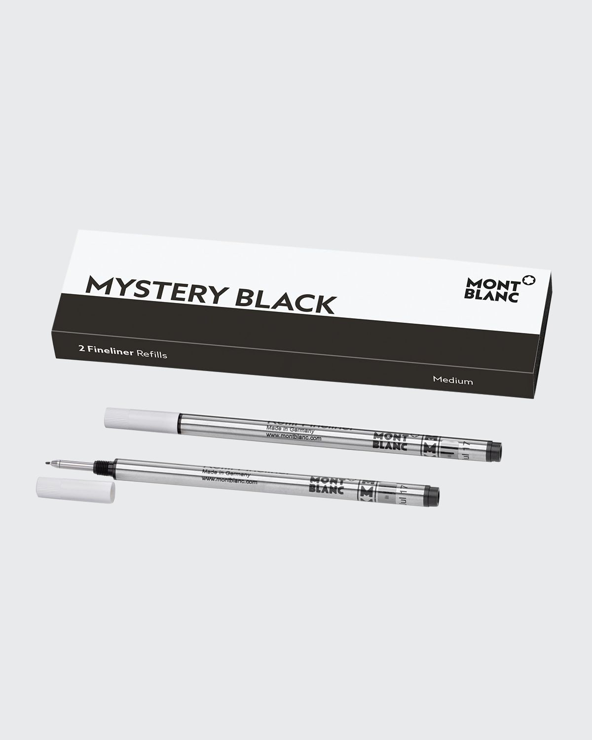2 Fineliner Pen Refills (M), Mystery Black