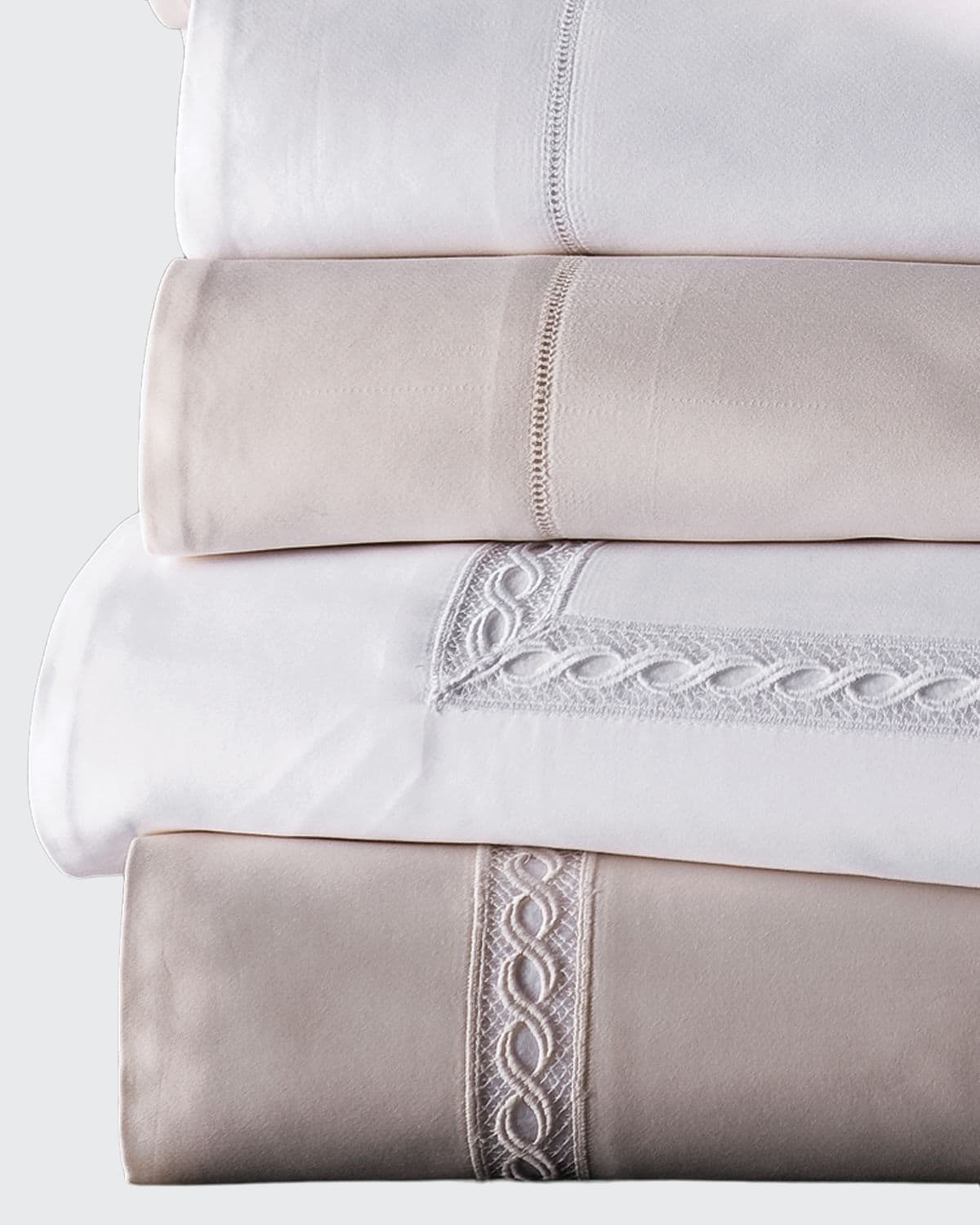 Sferra Queen Lace Sateen Duvet Cover