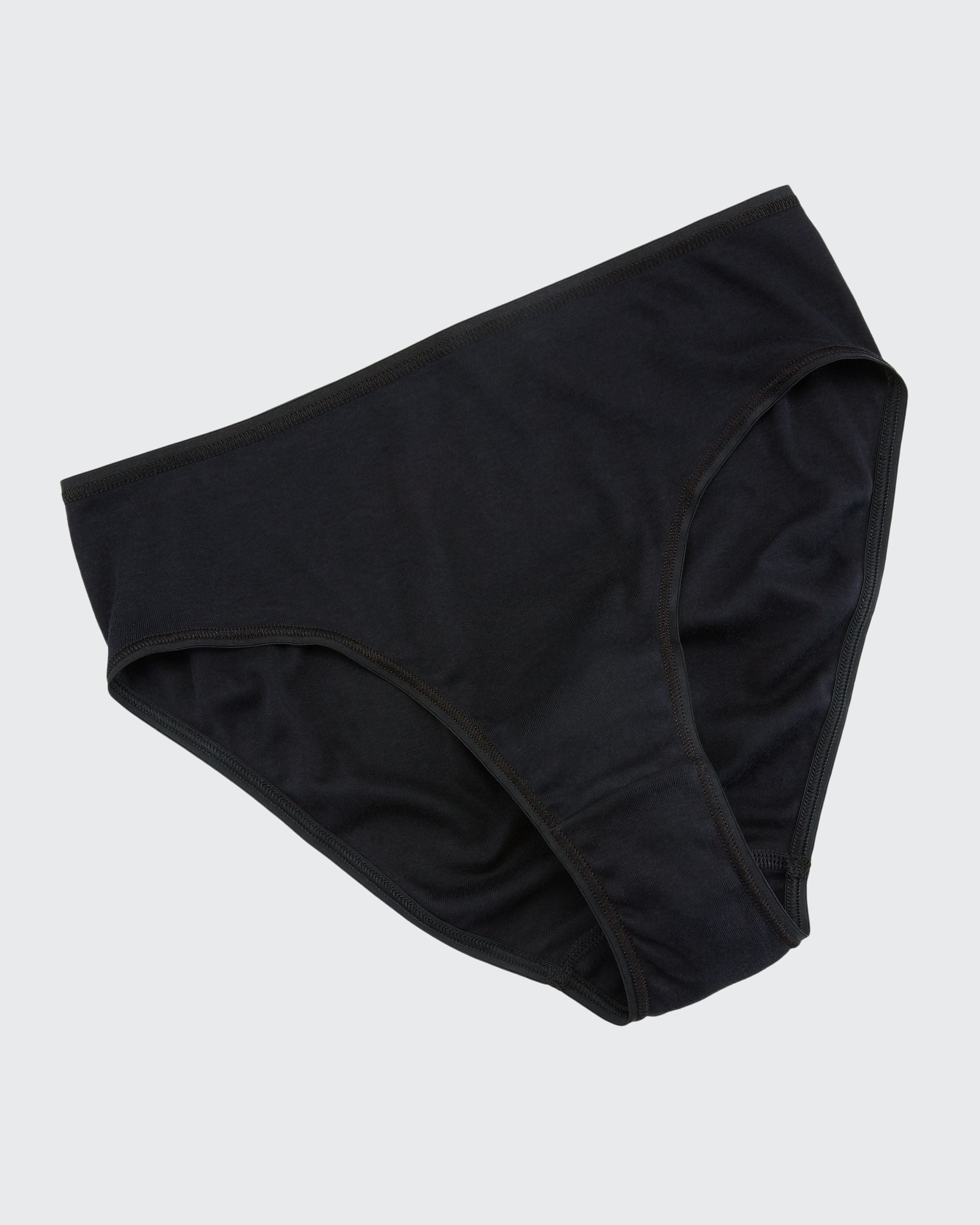 HANRO - Cotton Seamless - High Cut Brief - black