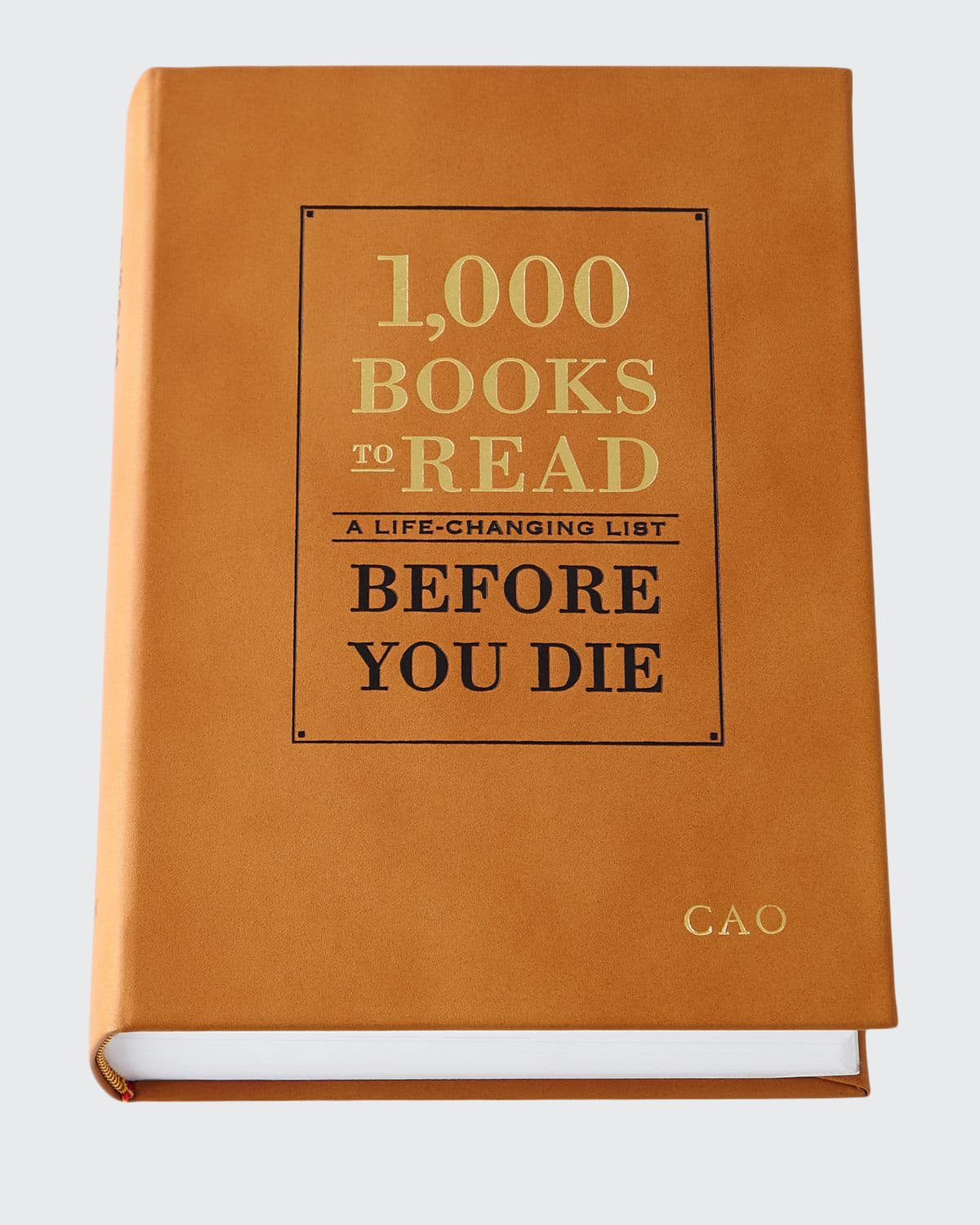 Shop Graphic Image Personalized "1,000 Books To Read Before You Die" Book In Brown