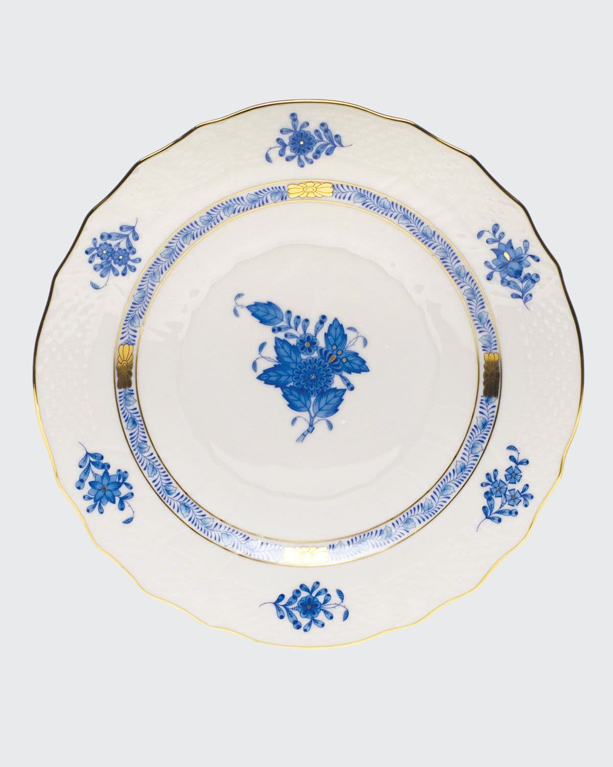 Herend Blue Chinese Bouquet Salad Plate In Multi