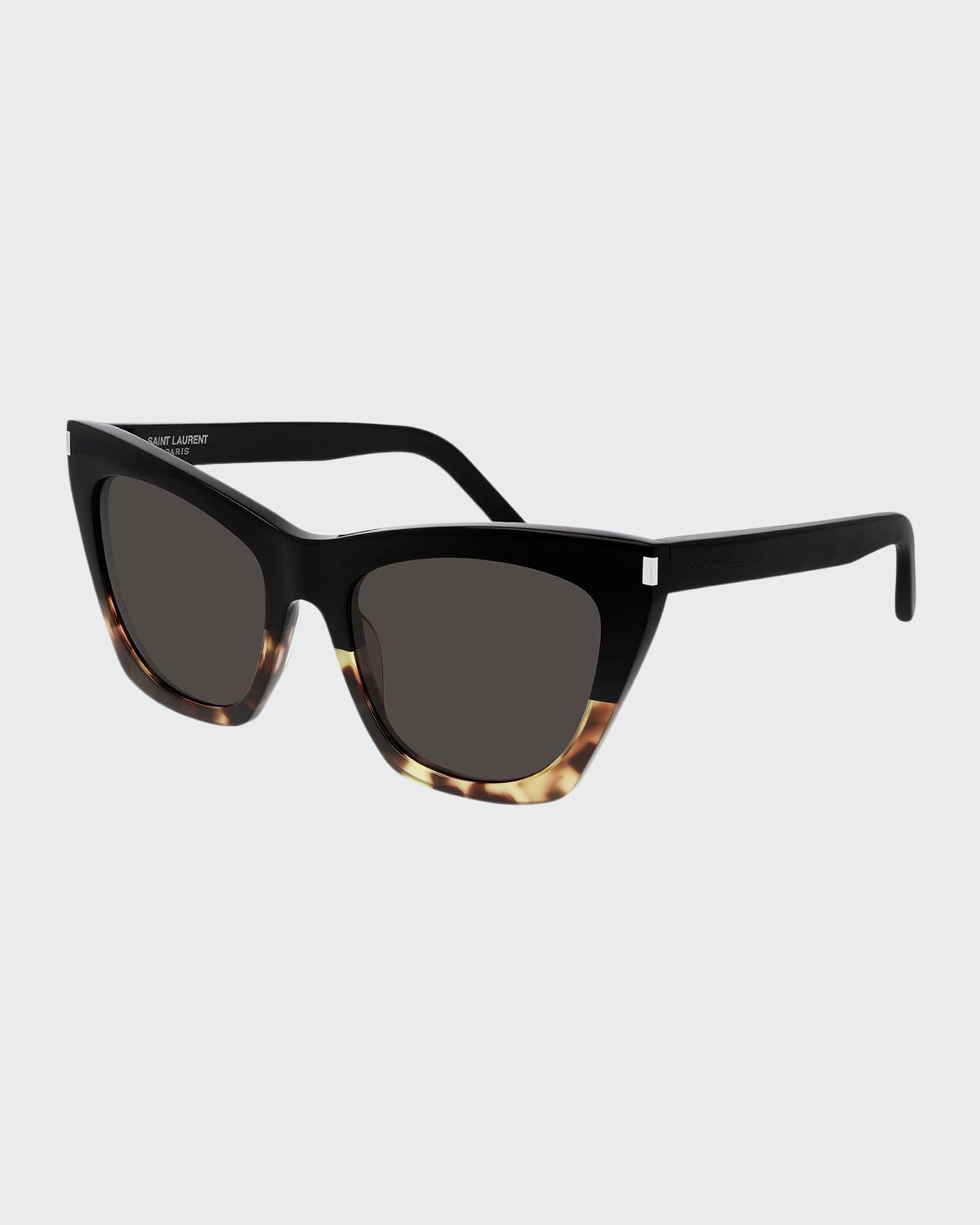 Saint Laurent Cat Eye Sunglasses In Black / Havana
