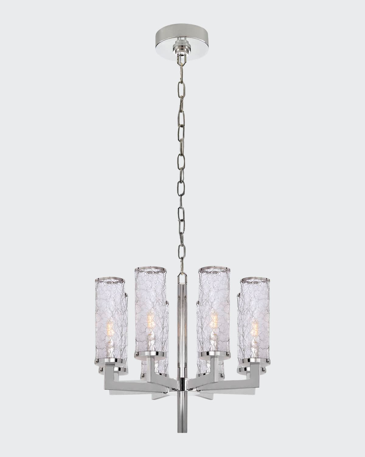 Kelly Wearstler For Visual Comfort Signature Liaison Single Tier Chandelier In Polished Nickel