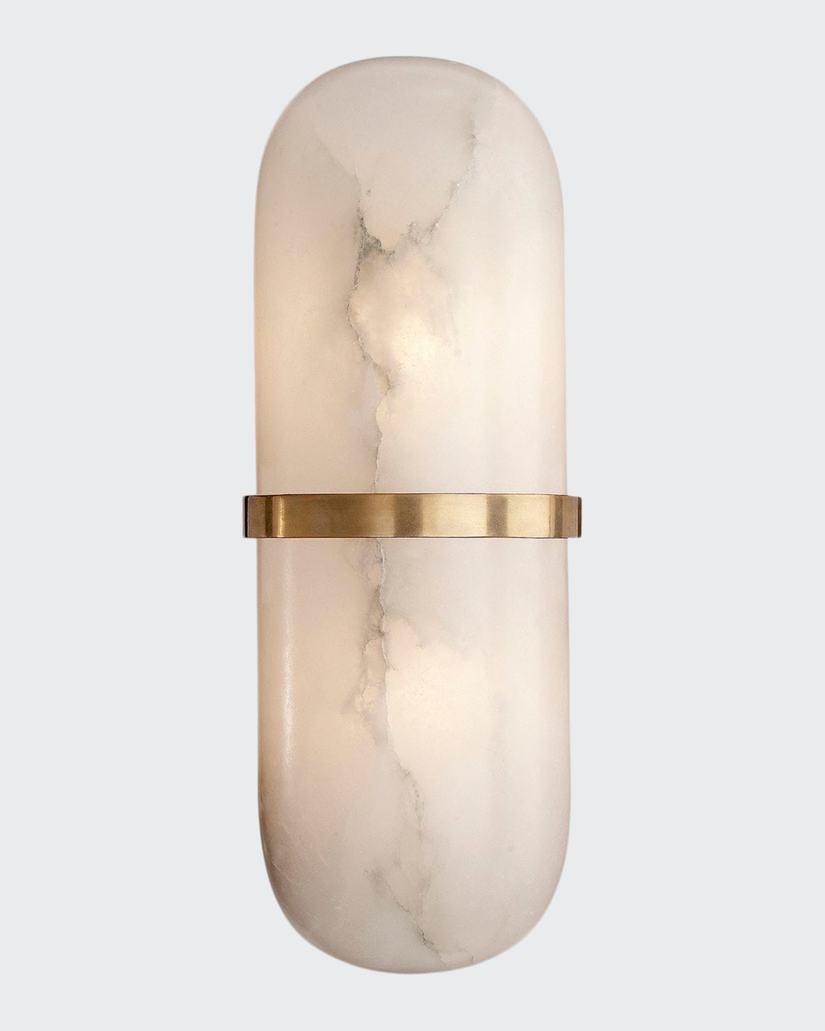 Kelly Wearstler For Visual Comfort Signature Melange Pill Form Sconce In Antique Brass