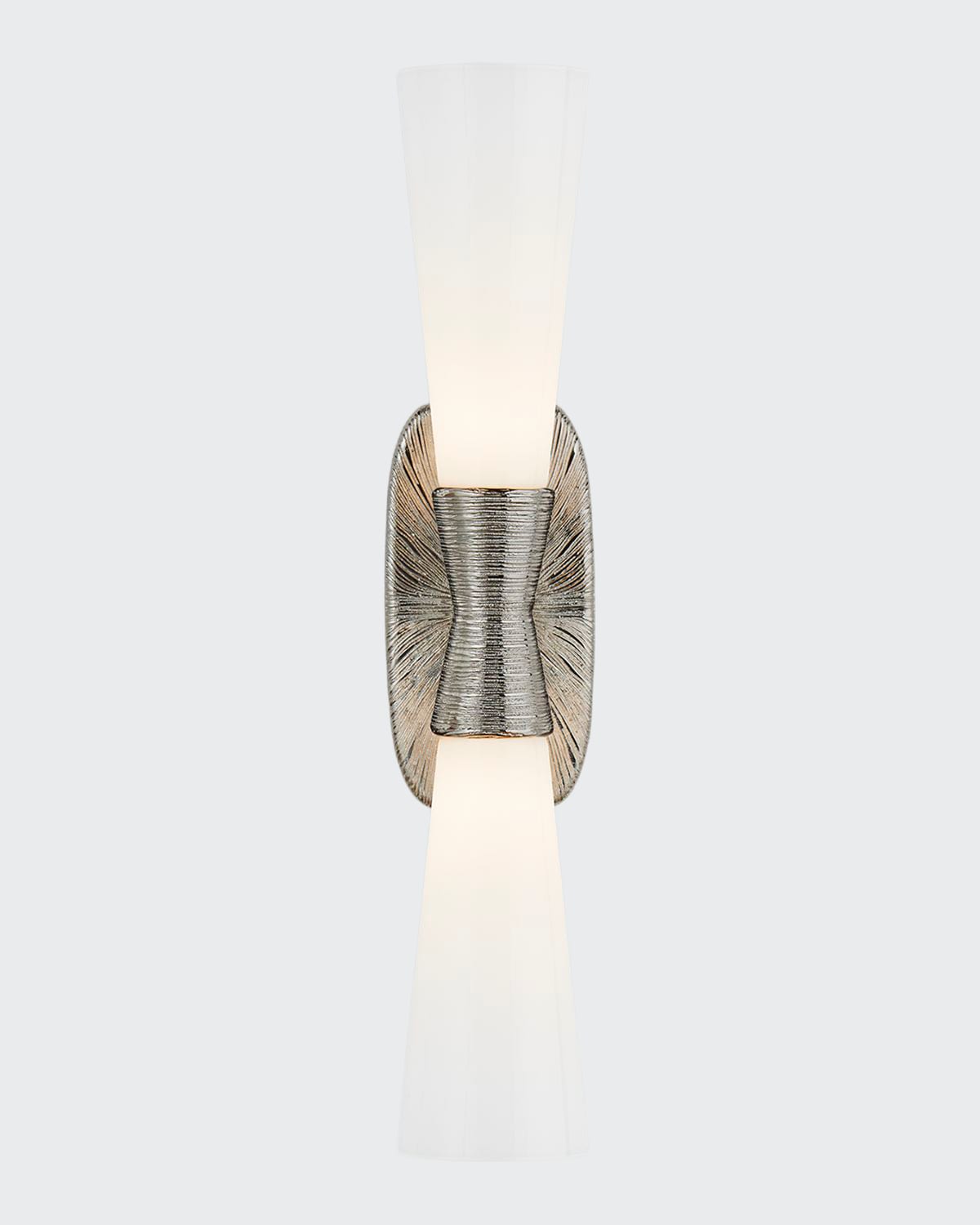 Kelly Wearstler For Visual Comfort Signature Utopia Large Double Bath Sconce In Polished Nickel