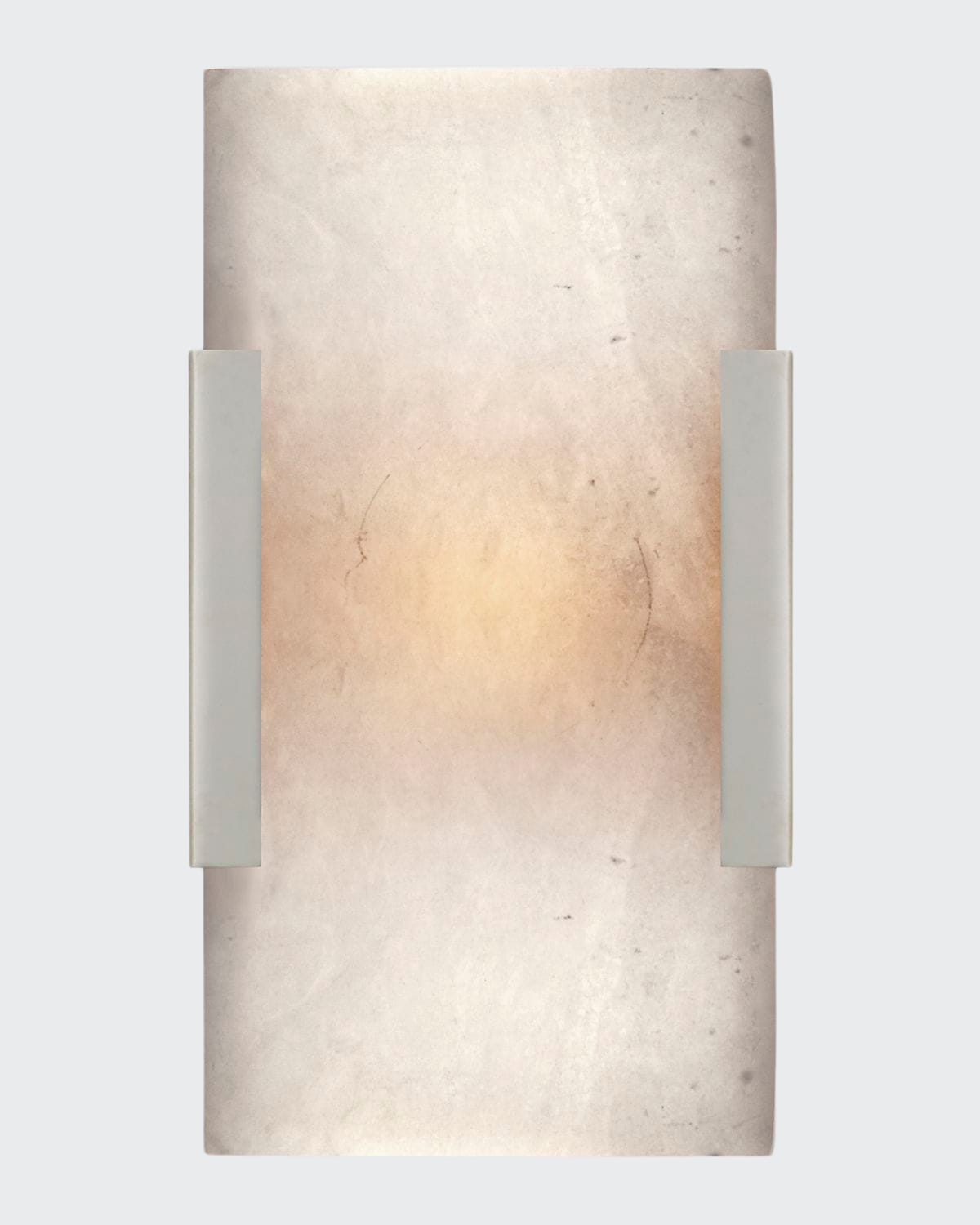 Kelly Wearstler For Visual Comfort Signature Covet Wide Clip Bath Sconce In Polished Nickel