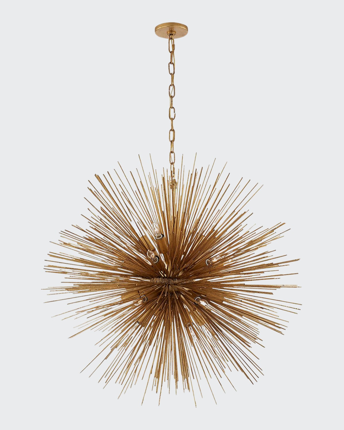 Kelly Wearstler For Visual Comfort Signature Strada Large Round Chandelier In Gold