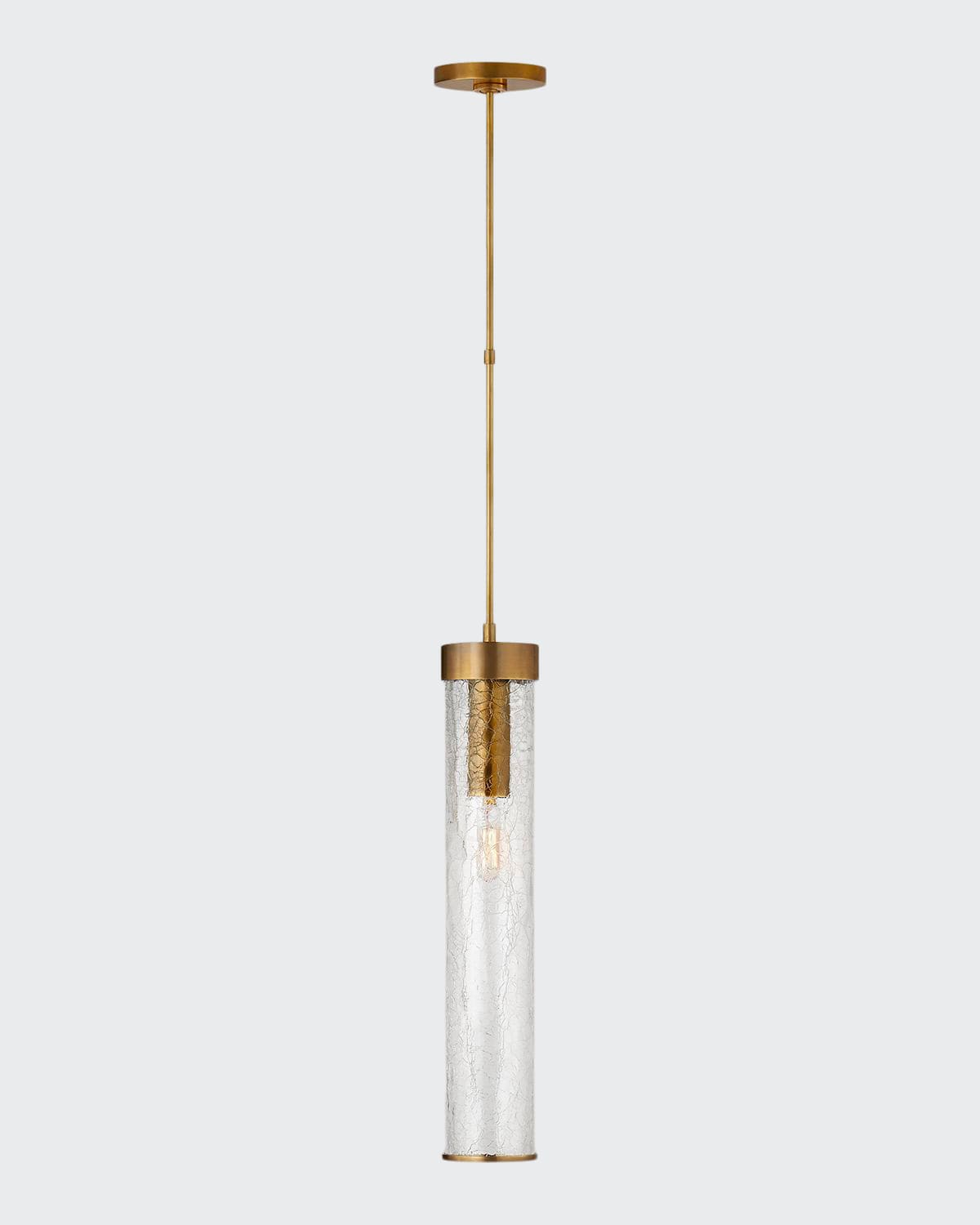 Kelly Wearstler For Visual Comfort Signature Liaison Long Pendant In Antique Brass