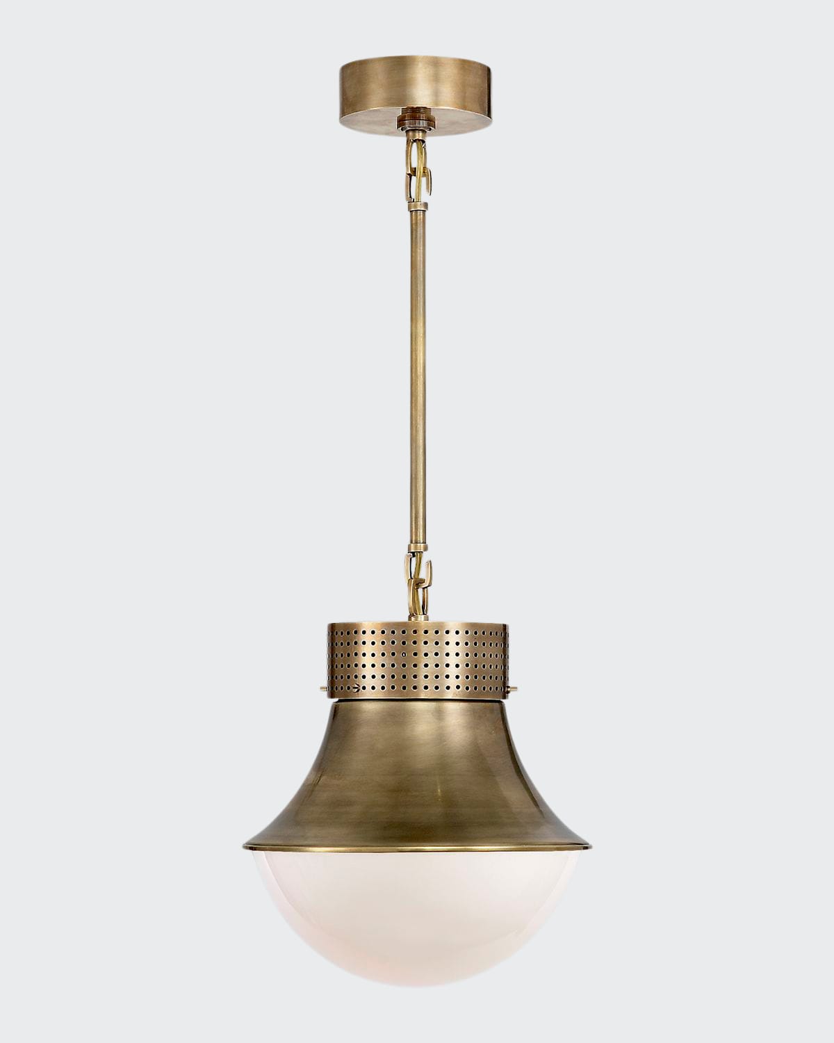 Kelly Wearstler For Visual Comfort Signature Precision Small Pendant In Antique Brass