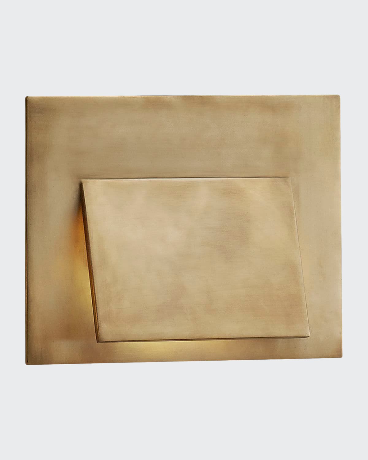 Kelly Wearstler For Visual Comfort Signature Esker Envelope Sconce In Antique Brass