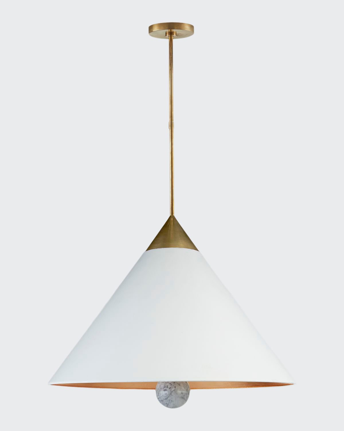 Kelly Wearstler For Visual Comfort Signature Cleo Large Pendant In Antique Brass