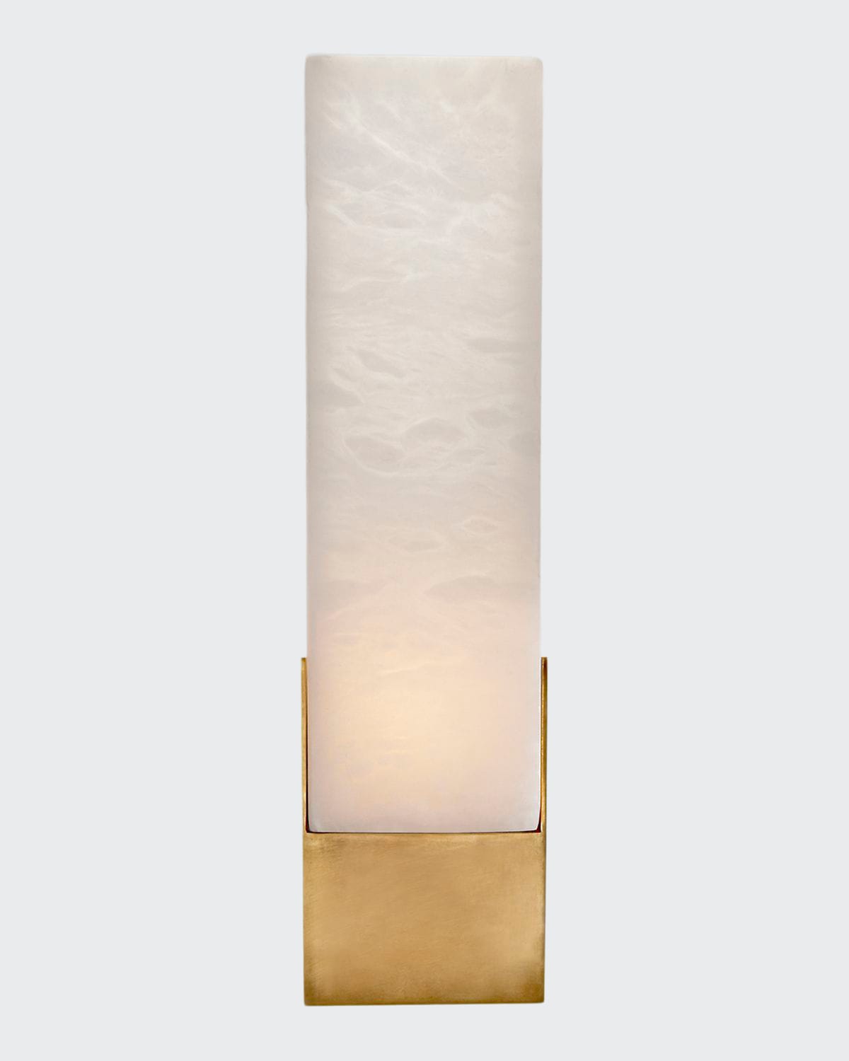 Kelly Wearstler For Visual Comfort Signature Covet Tall Box Bath Sconce In Antique Brass