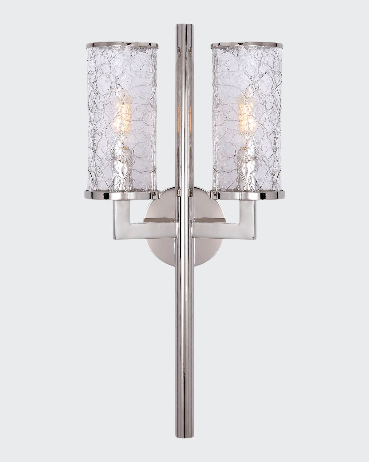 Kelly Wearstler For Visual Comfort Signature Liaison Double Sconce In Polished Nickel