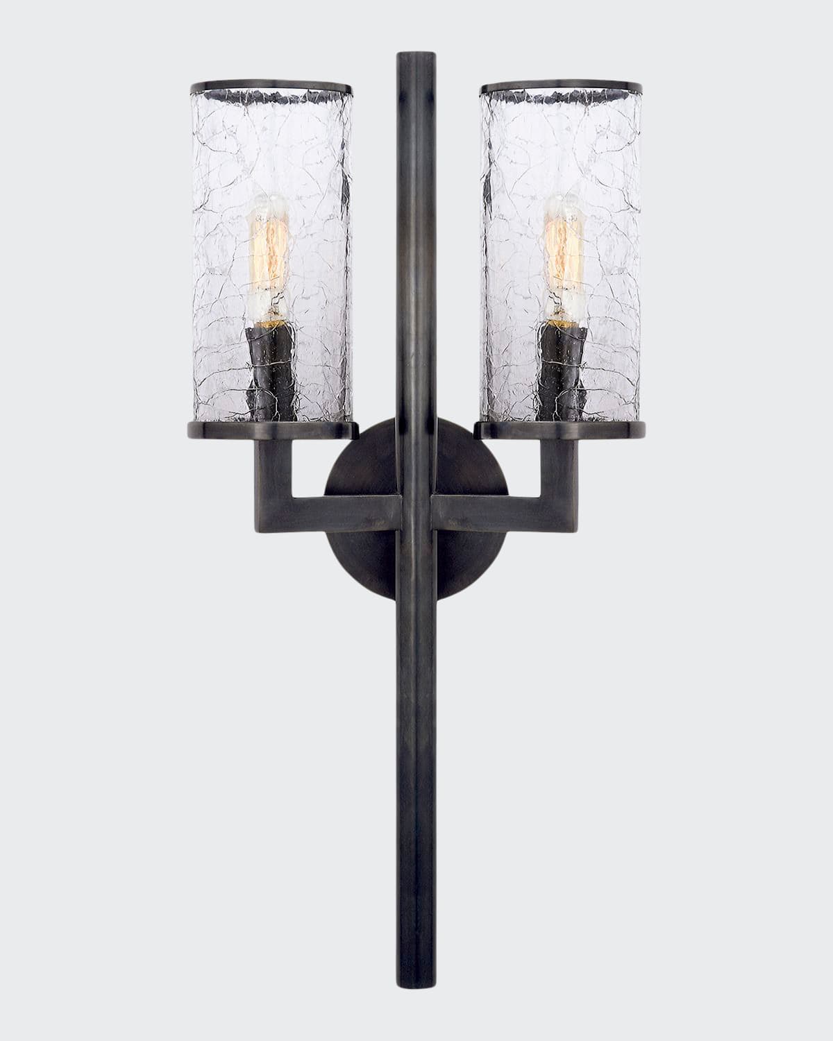 Kelly Wearstler For Visual Comfort Signature Liaison Double Sconce In Bronze