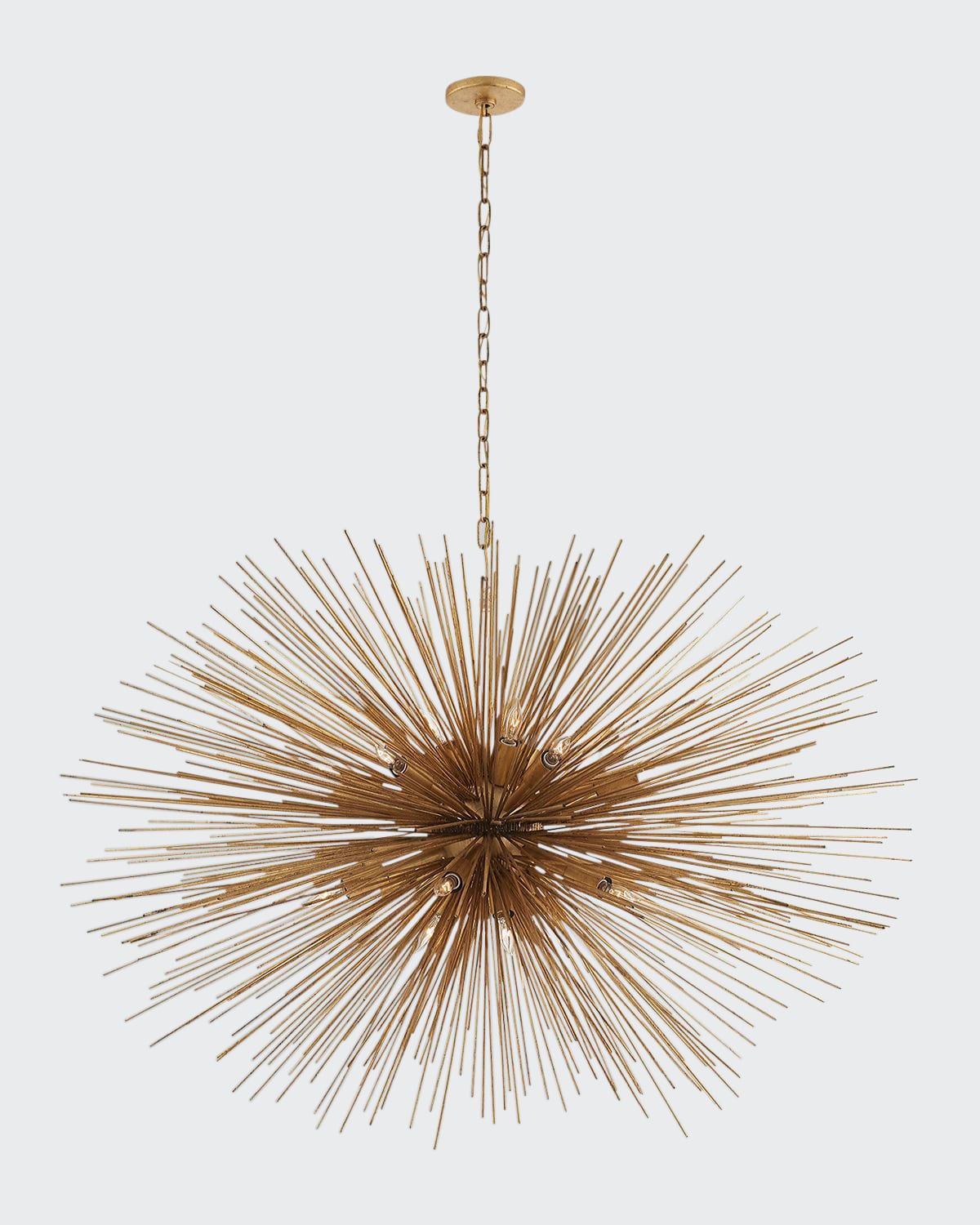 Kelly Wearstler For Visual Comfort Signature Strada Large Oval Chandelier In Gold