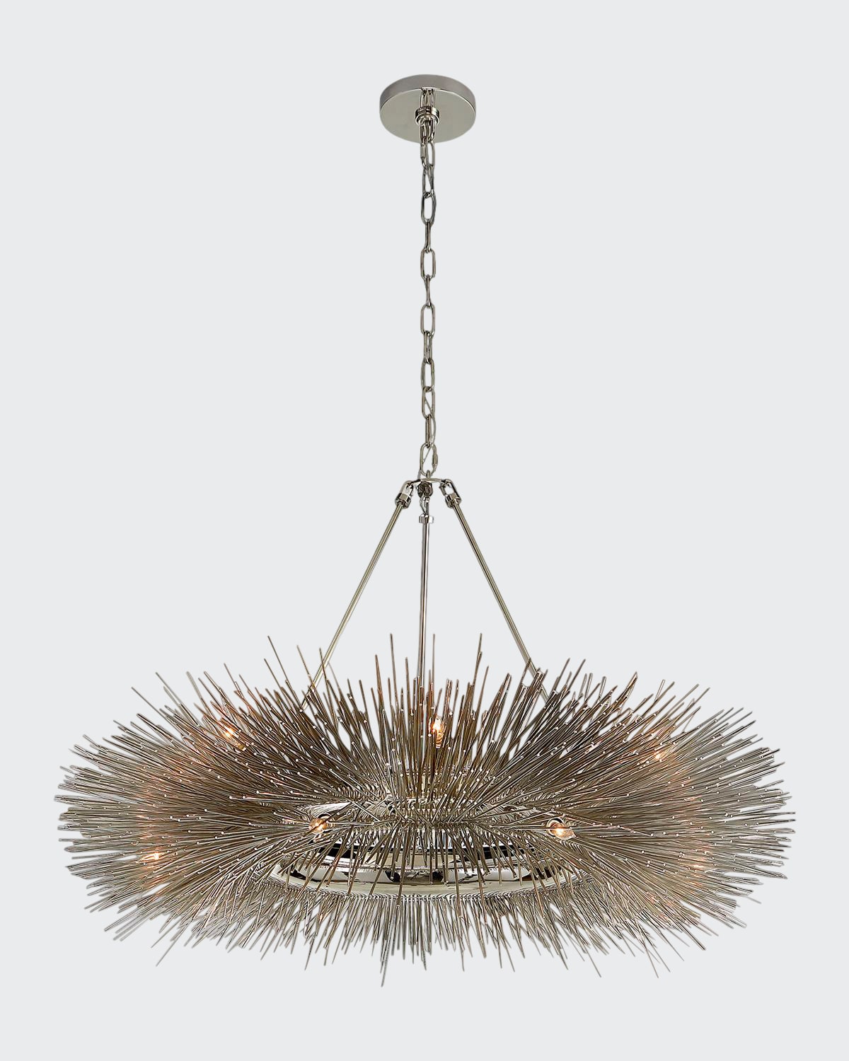 Kelly Wearstler For Visual Comfort Signature Strada Ring Chandelier In Polished Nickel