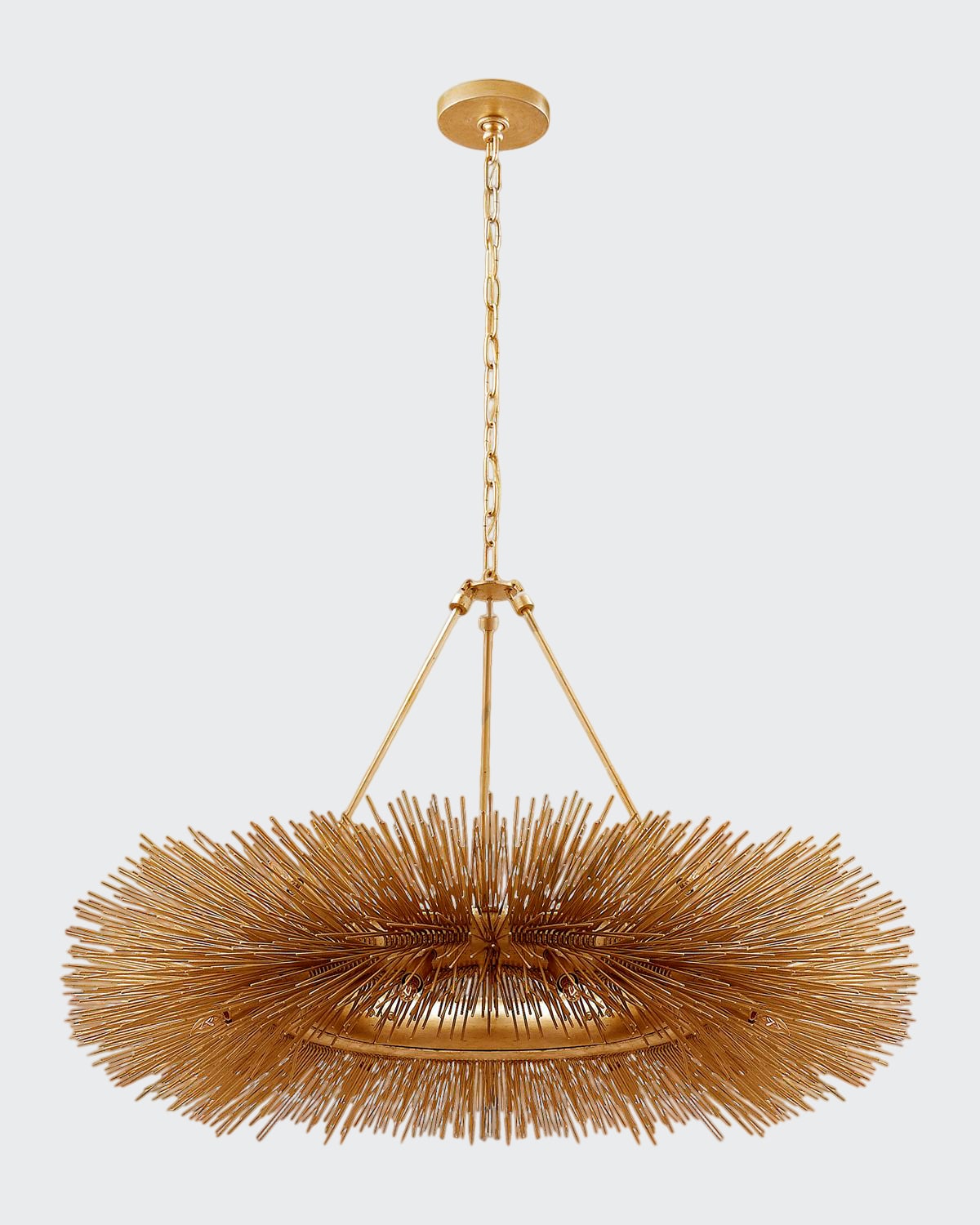 Kelly Wearstler For Visual Comfort Signature Strada Ring Chandelier In Gold