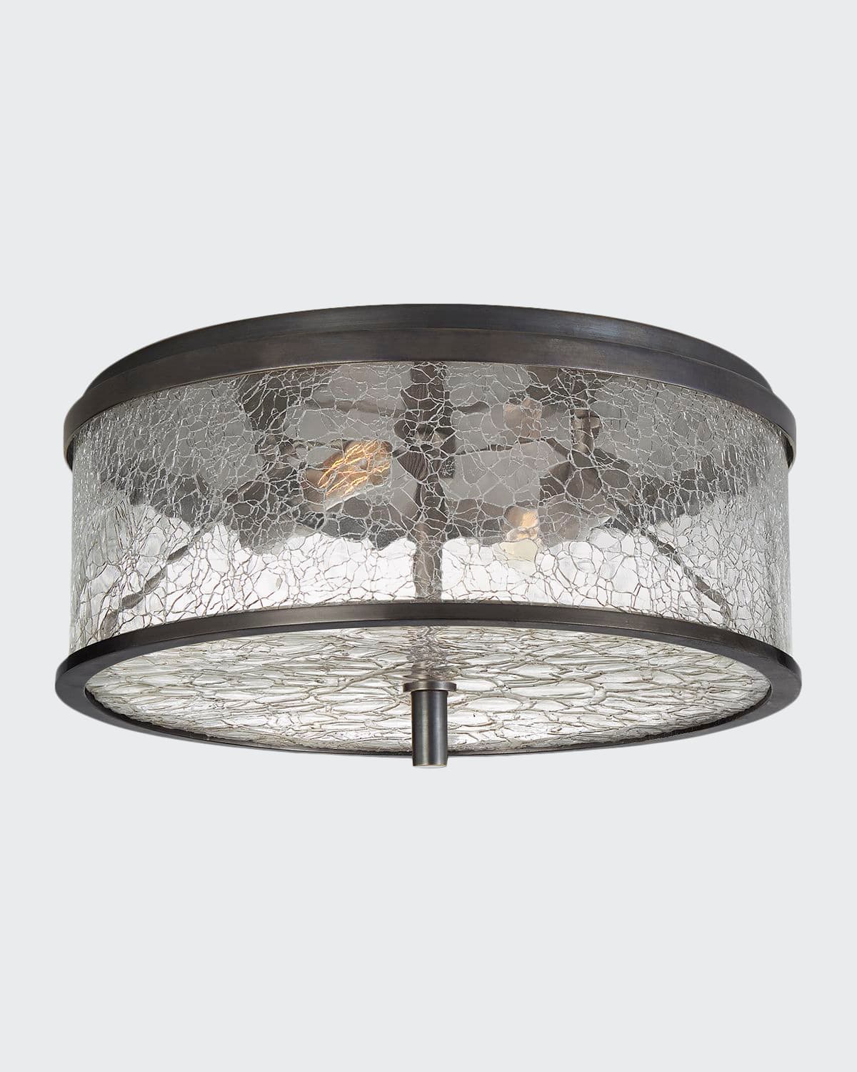 Kelly Wearstler For Visual Comfort Signature Liaison Medium Flush Mount In Bronze