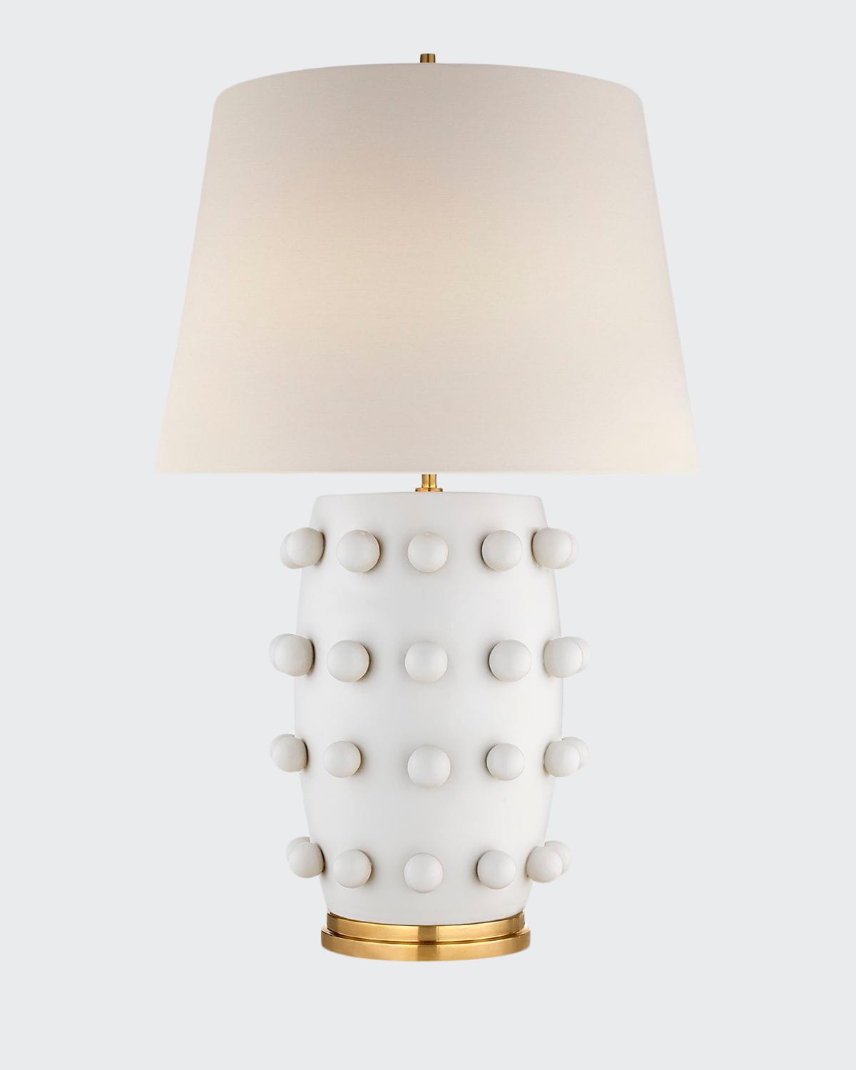 Kelly Wearstler For Visual Comfort Signature Linden Medium Lamp In Plaster White