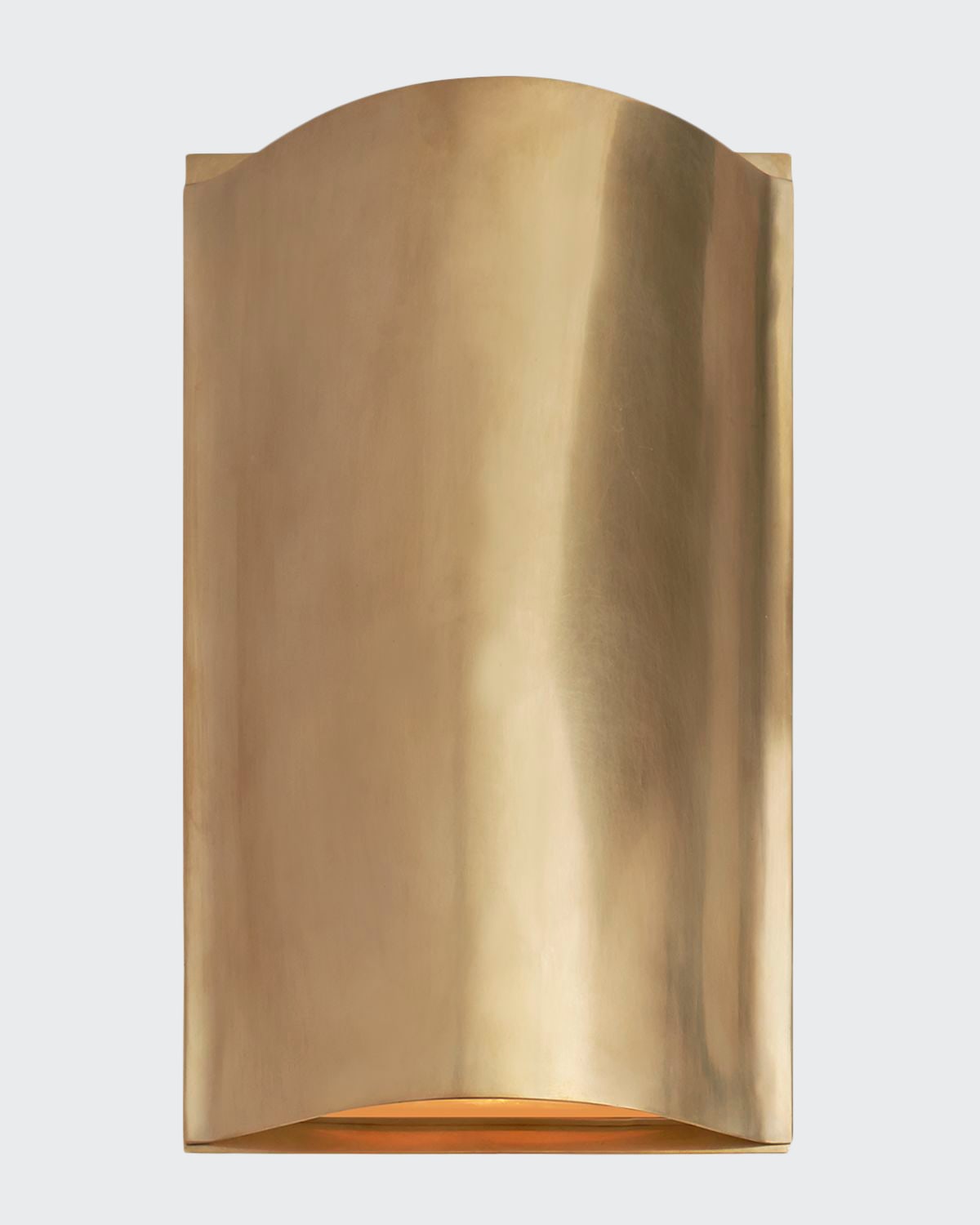 Kelly Wearstler For Visual Comfort Signature Avant Small Curve Sconce In Antique Brass