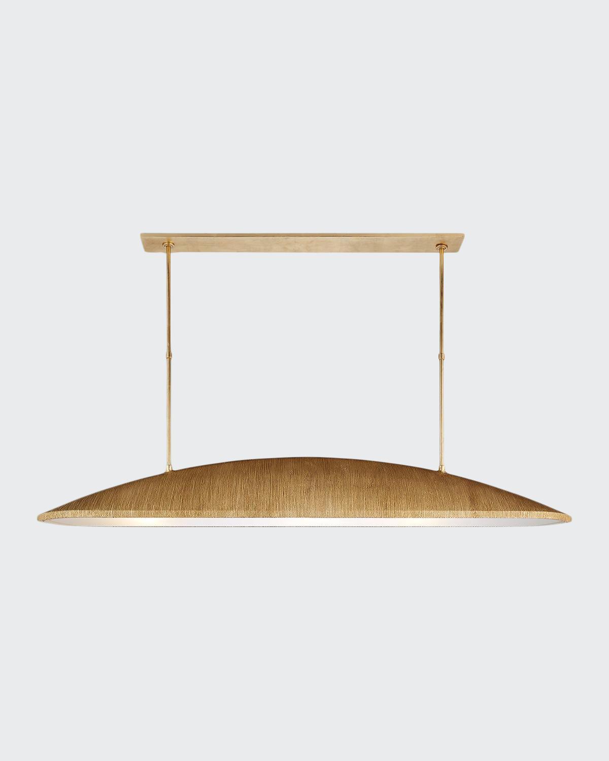 Kelly Wearstler For Visual Comfort Signature Utopia Large Linear Pendant In Aged Iron