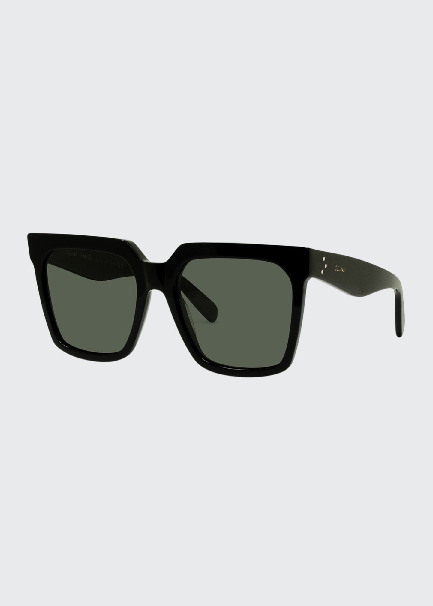Celine Cl40055i 55mm Polarized Square Sunglasses In Black