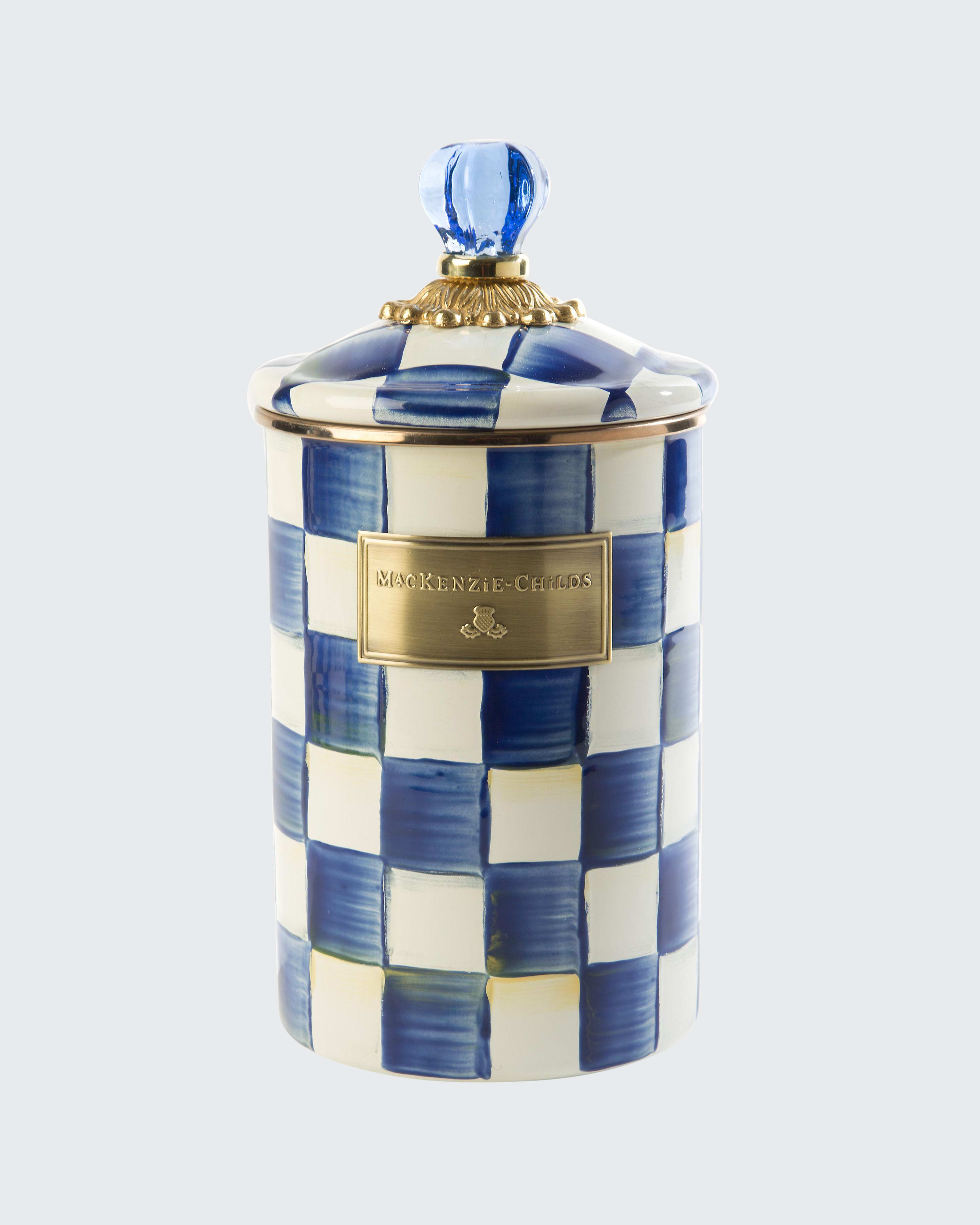 Shop Mackenzie-childs Royal Check Large Canister