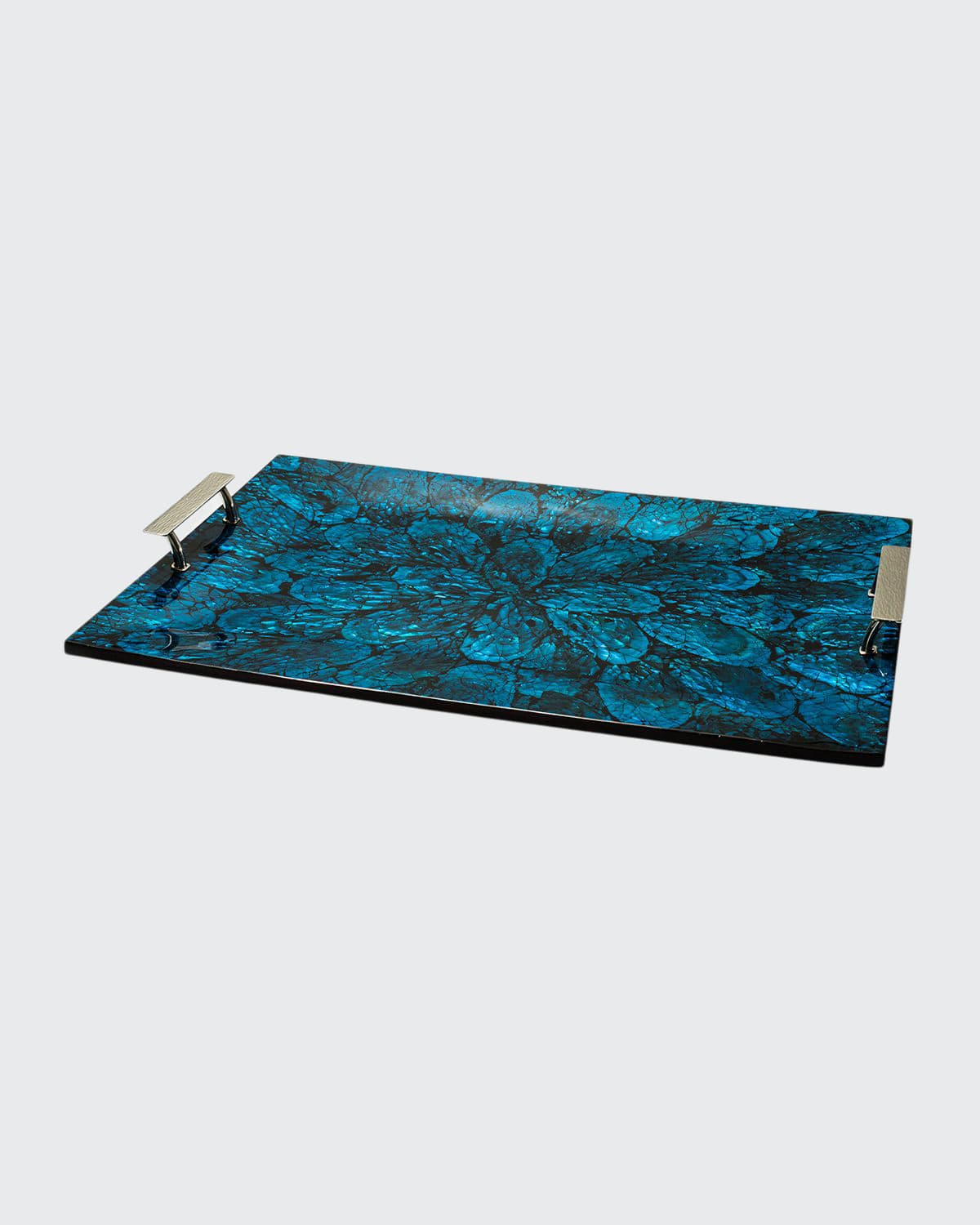 Ladorada Mother Of Pearl Tray In Blue