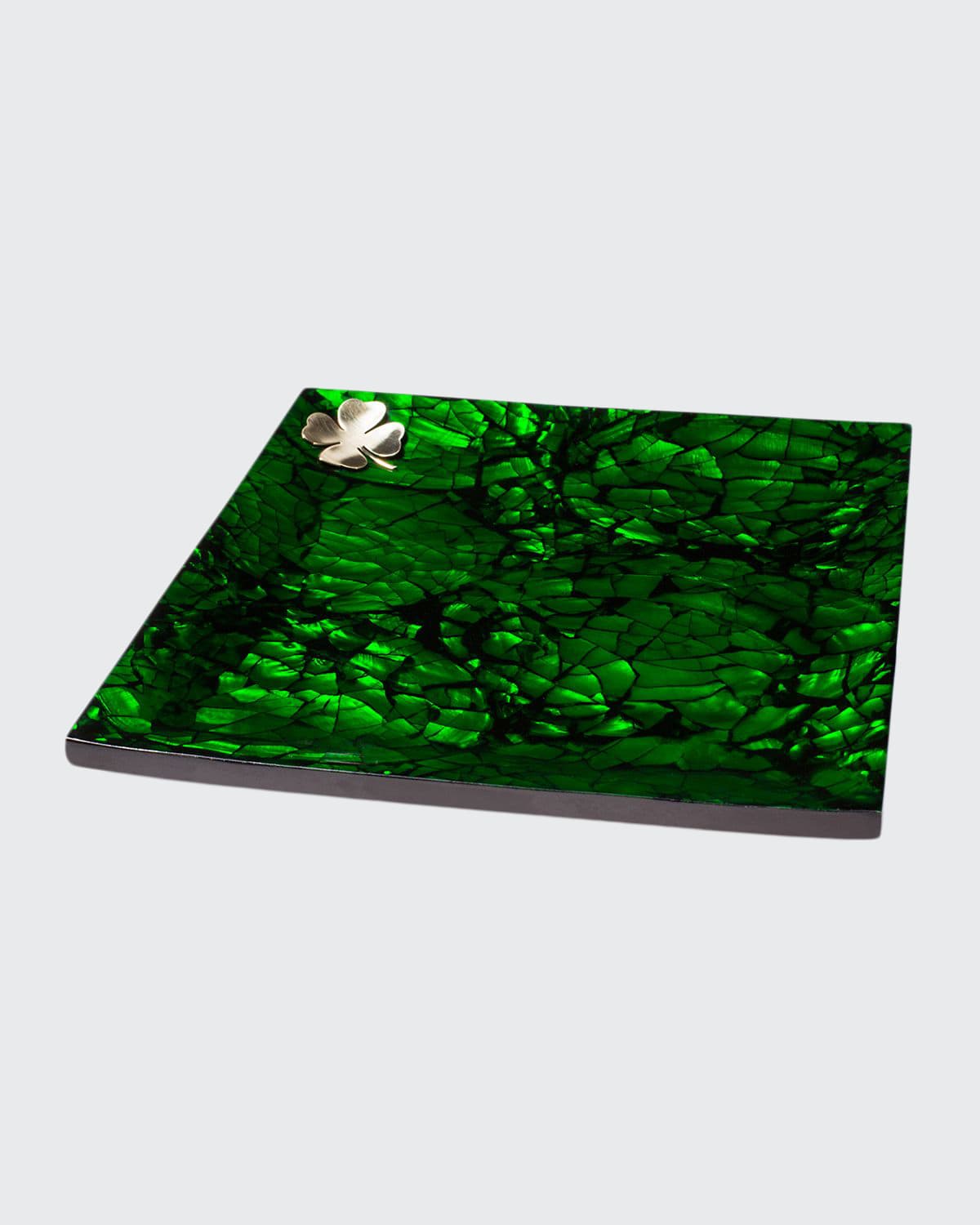 Shop Ladorada Mother Of Pearl Platter In Green