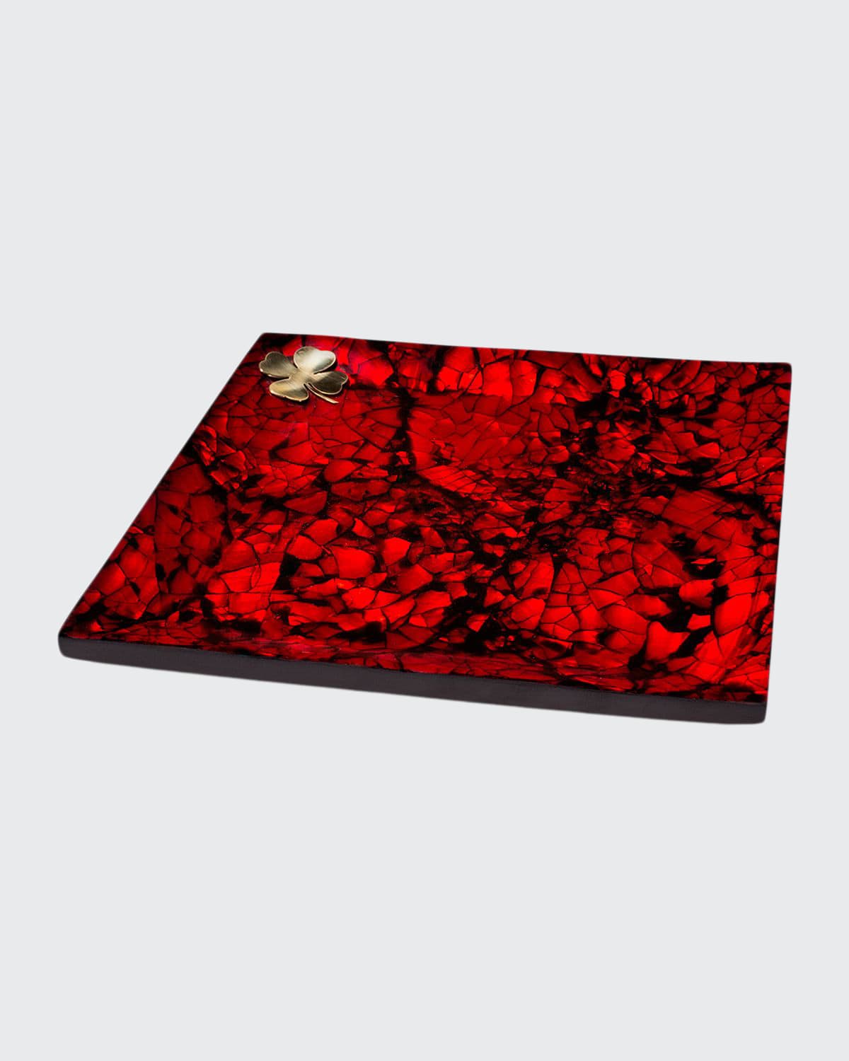 Shop Ladorada Mother Of Pearl Platter In Red