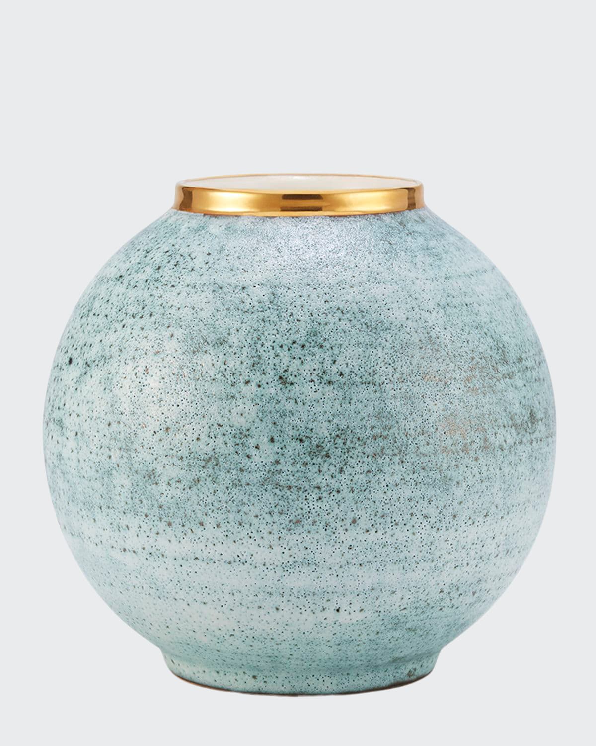Aerin Calinda Round Vase In Blue