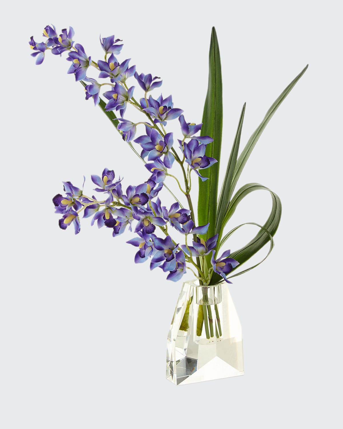 Shop John-richard Collection Crystal Dendrobiums Arrangement In Blue