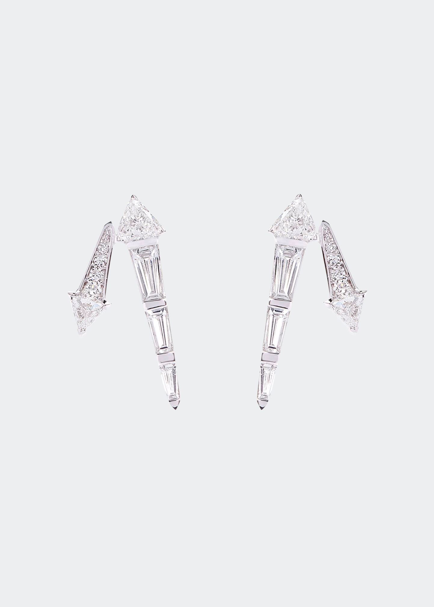Nikos Koulis Energy 18k White Gold Diamond Stud Earrings