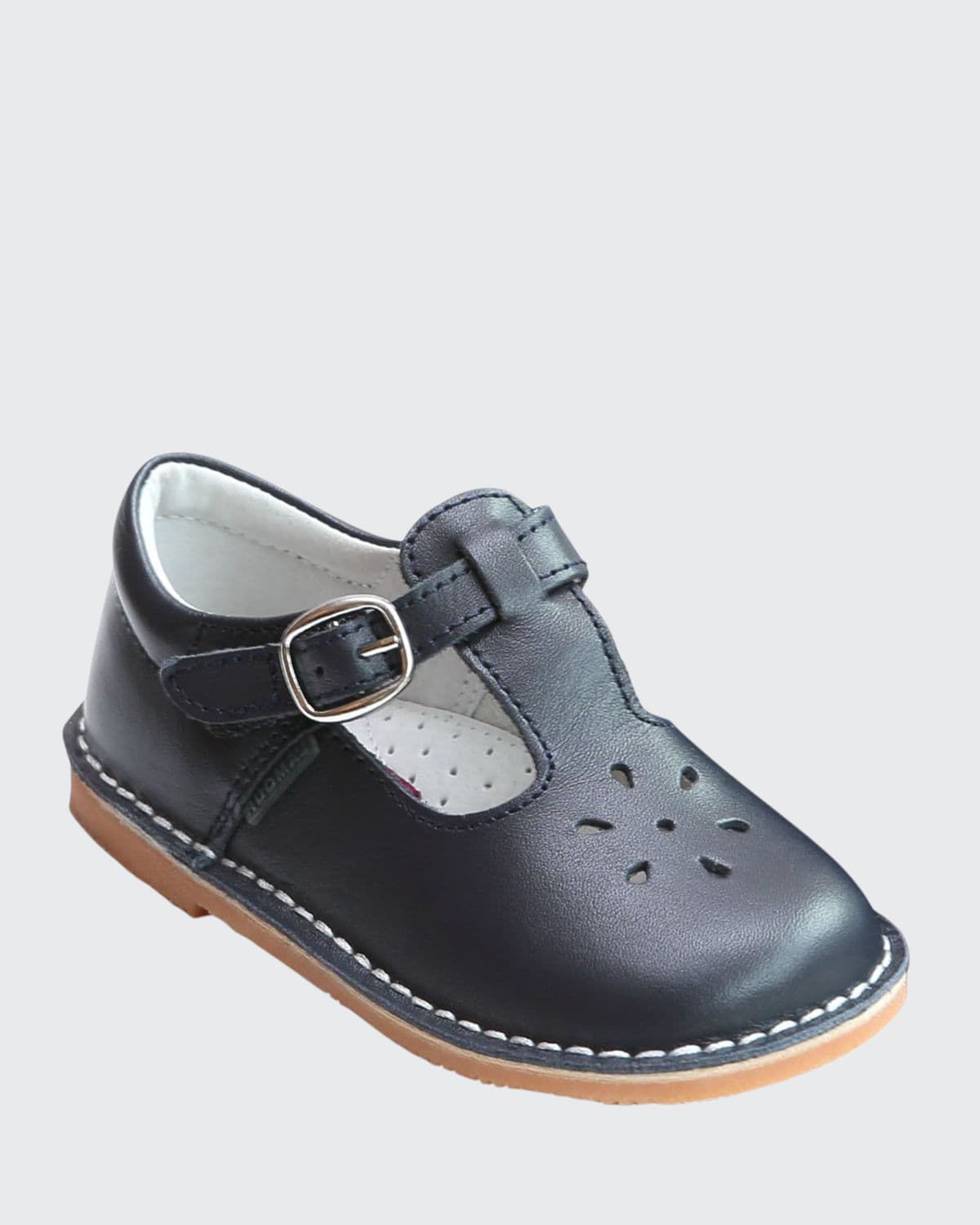 L'amour Shoes Girl's Joy Leather Cutout T-strap Mary Jane, Baby/toddler/kids