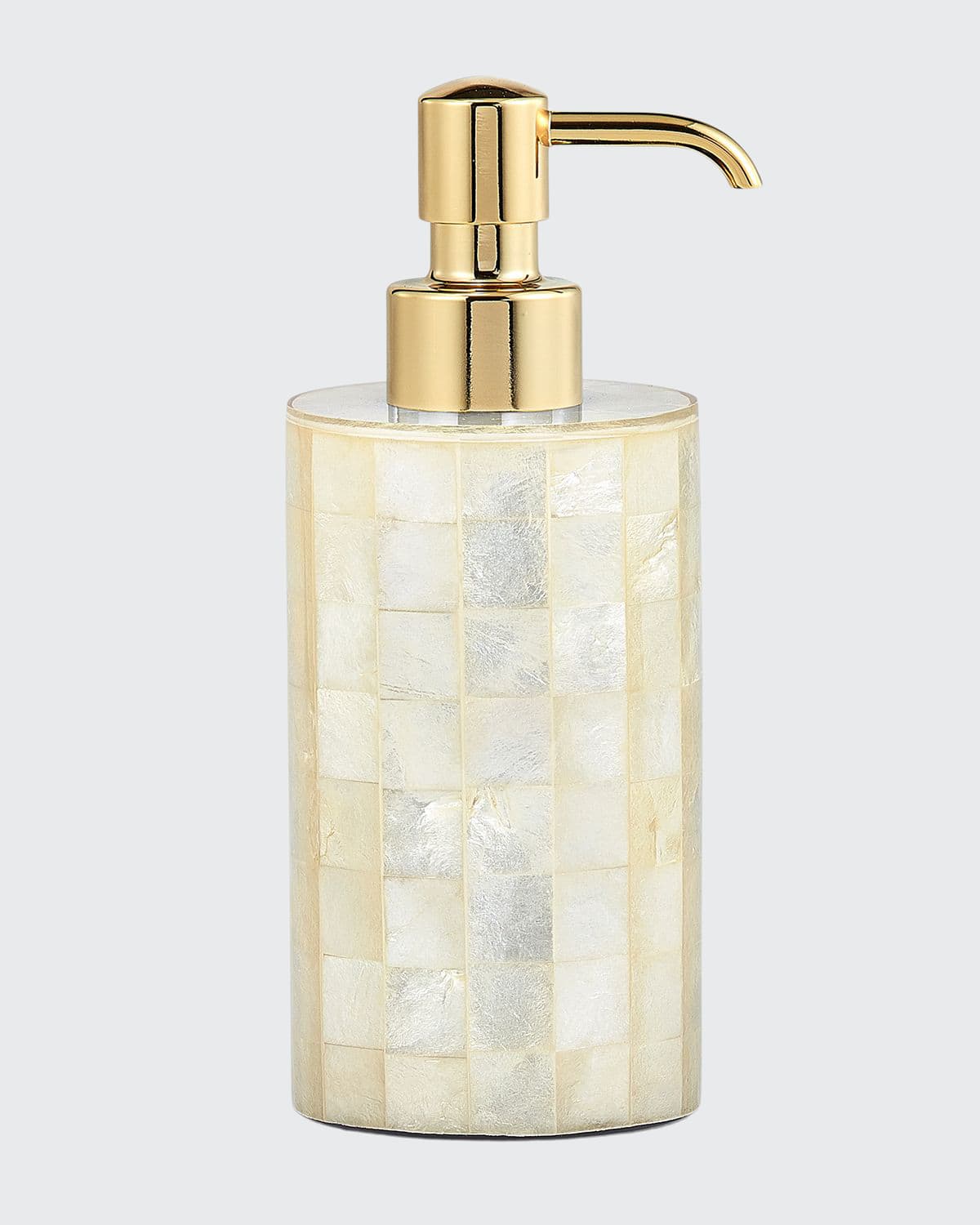 Labrazel Capiz Pump Dispenser In Ivory/gold
