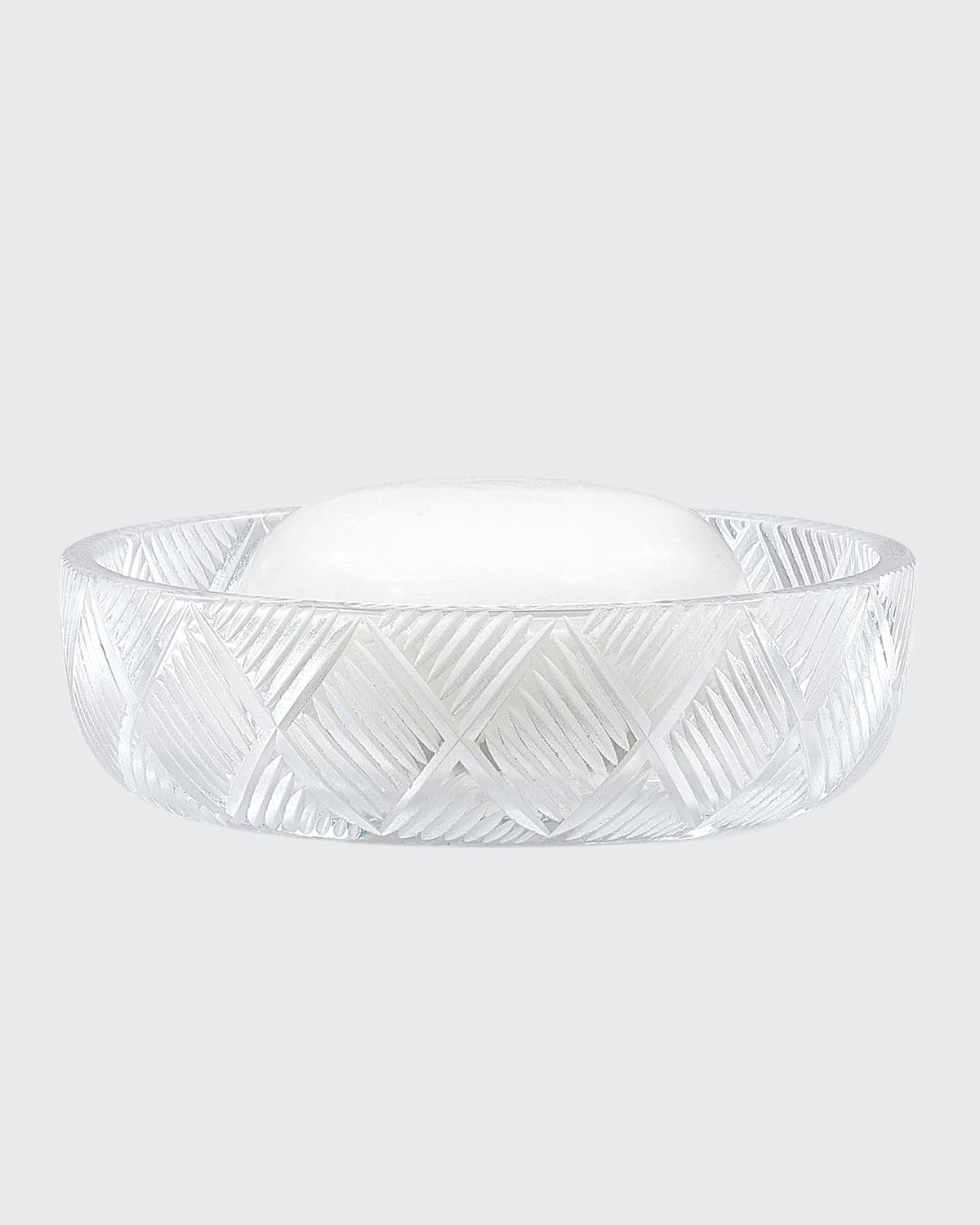 Labrazel Basket Weave Soap Dish In Clear/frost